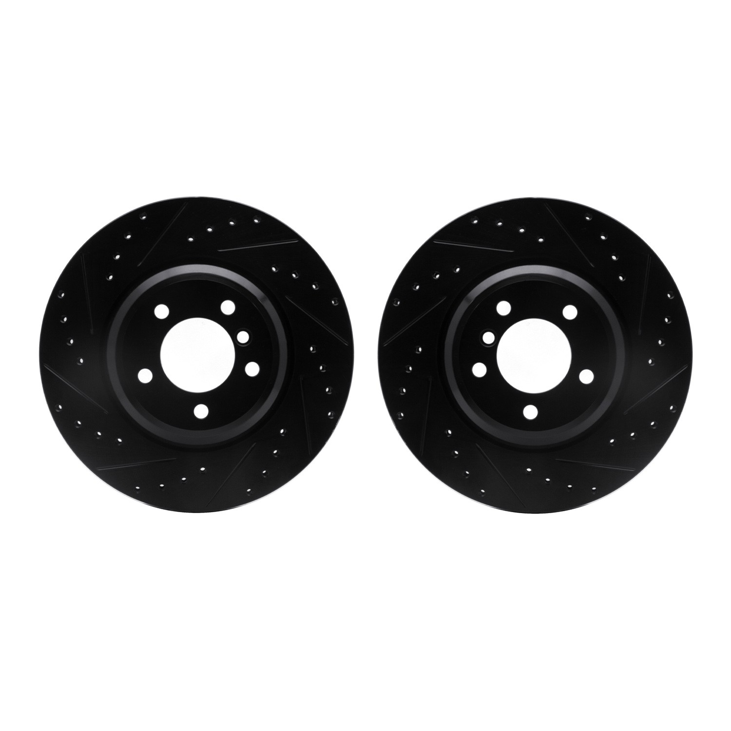 DYN 8002-31017 DFC Brake Rotors - Drilled & Slotted - Black
