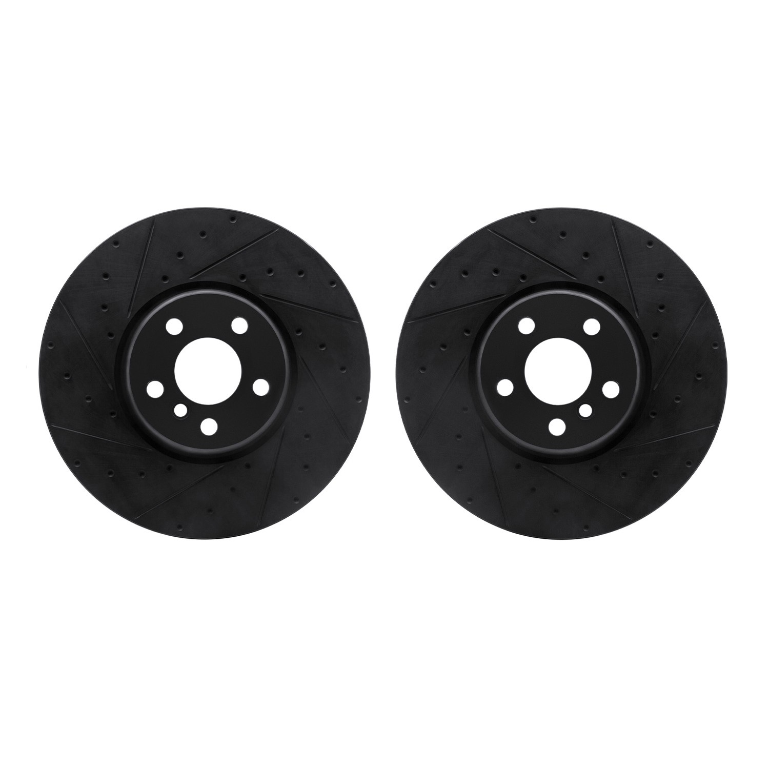 DYN 8002-31021 DFC Brake Rotors - Drilled & Slotted - Black