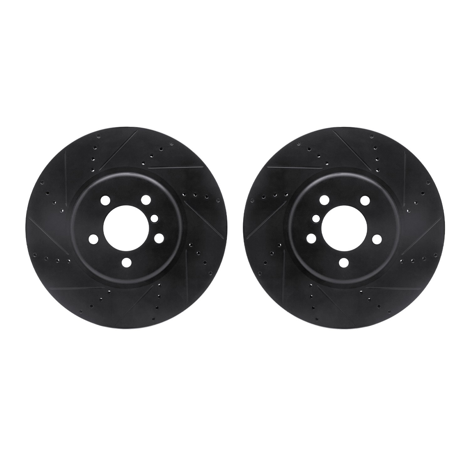 DYN 8002-31022 DFC Brake Rotors - Drilled & Slotted - Black