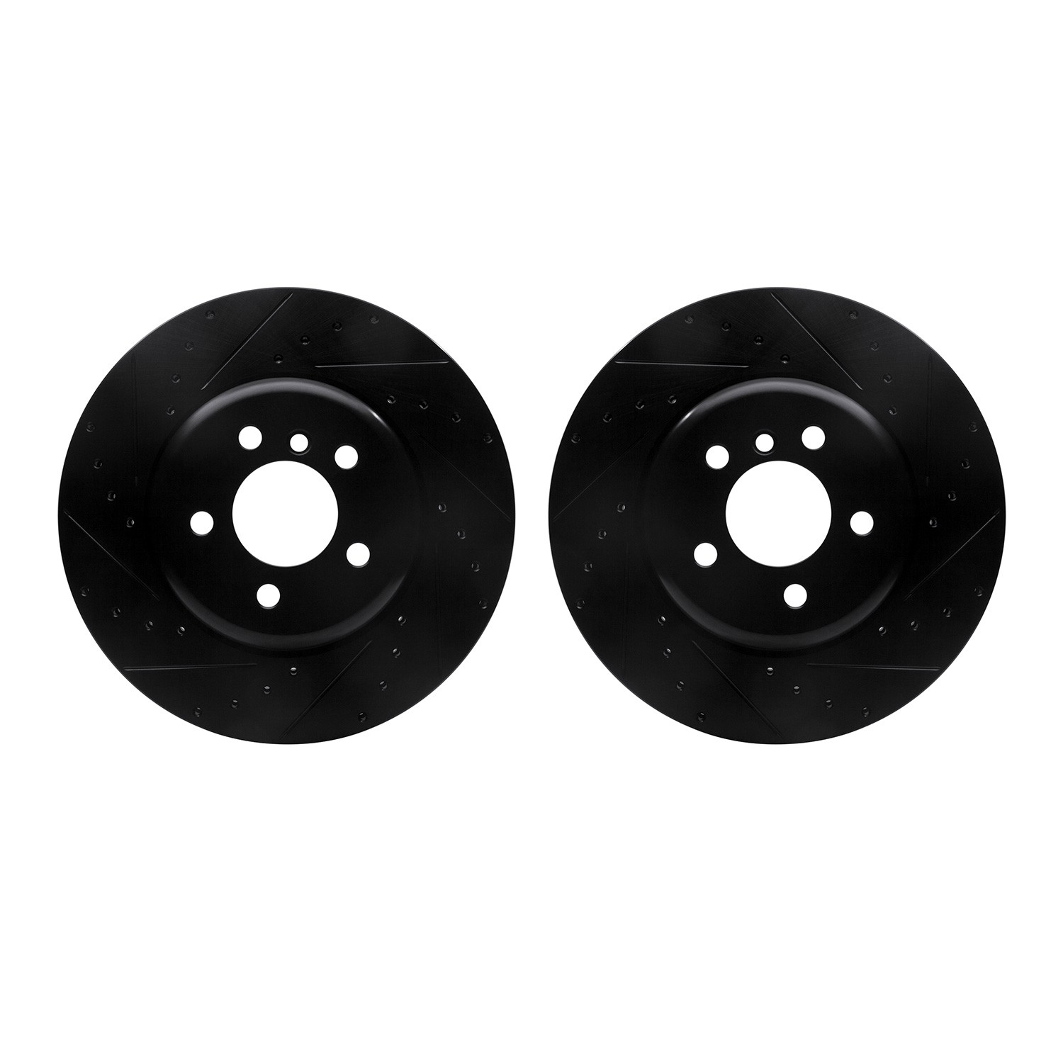 DYN 8002-31033 DFC Brake Rotors - Drilled & Slotted - Black