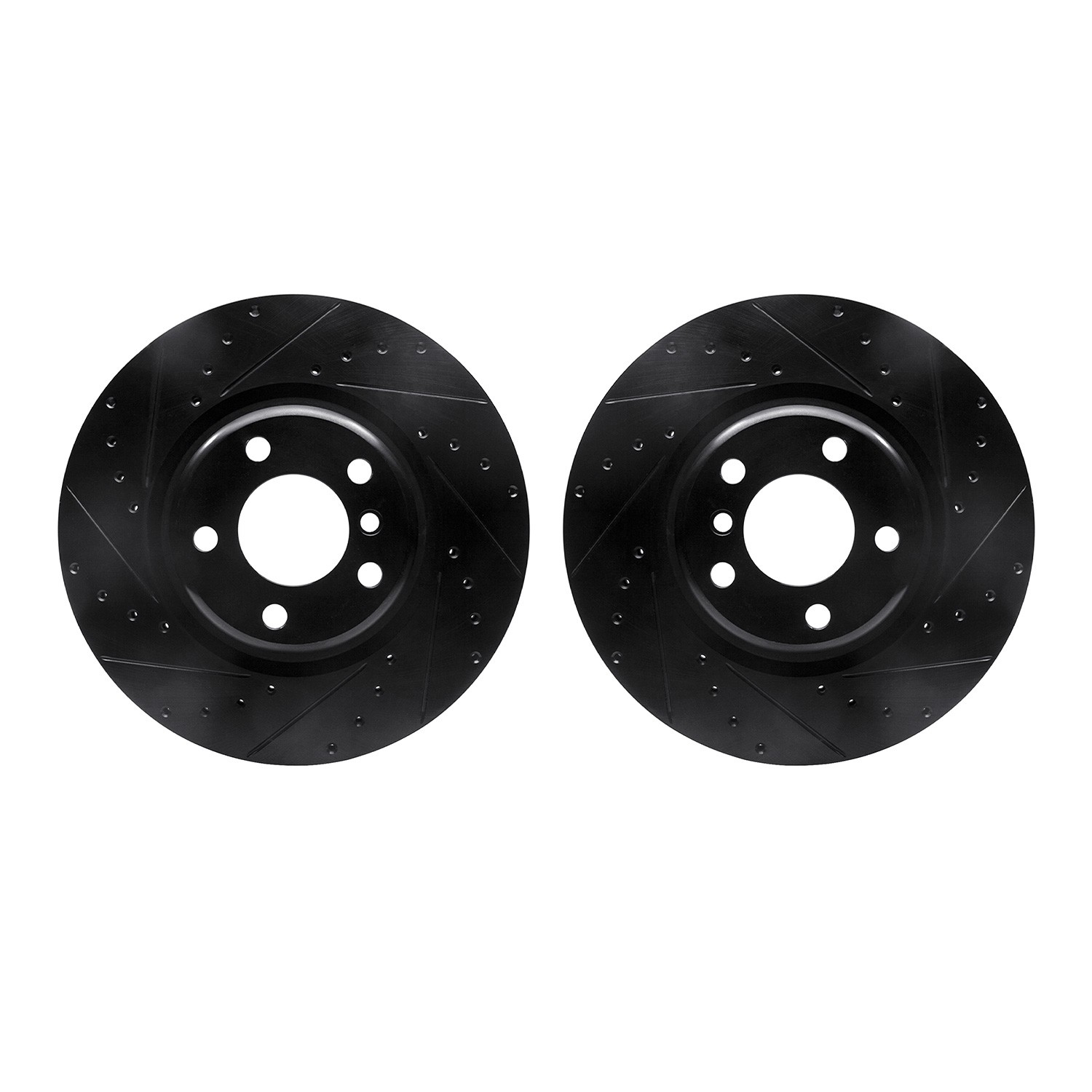 DYN 8002-31068 DFC Brake Rotors - Drilled & Slotted - Black