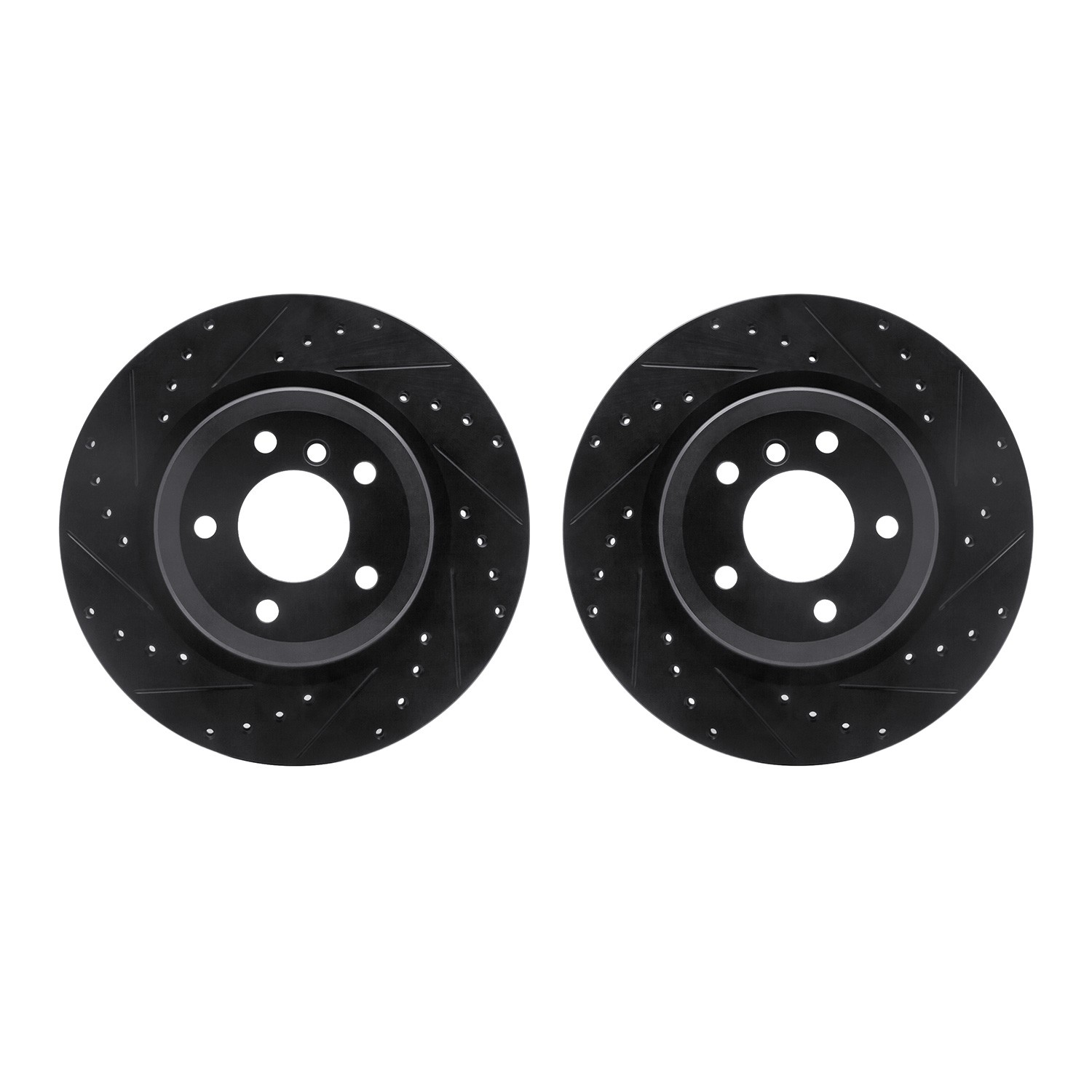 DYN 8002-31082 DFC Brake Rotors - Drilled & Slotted - Black