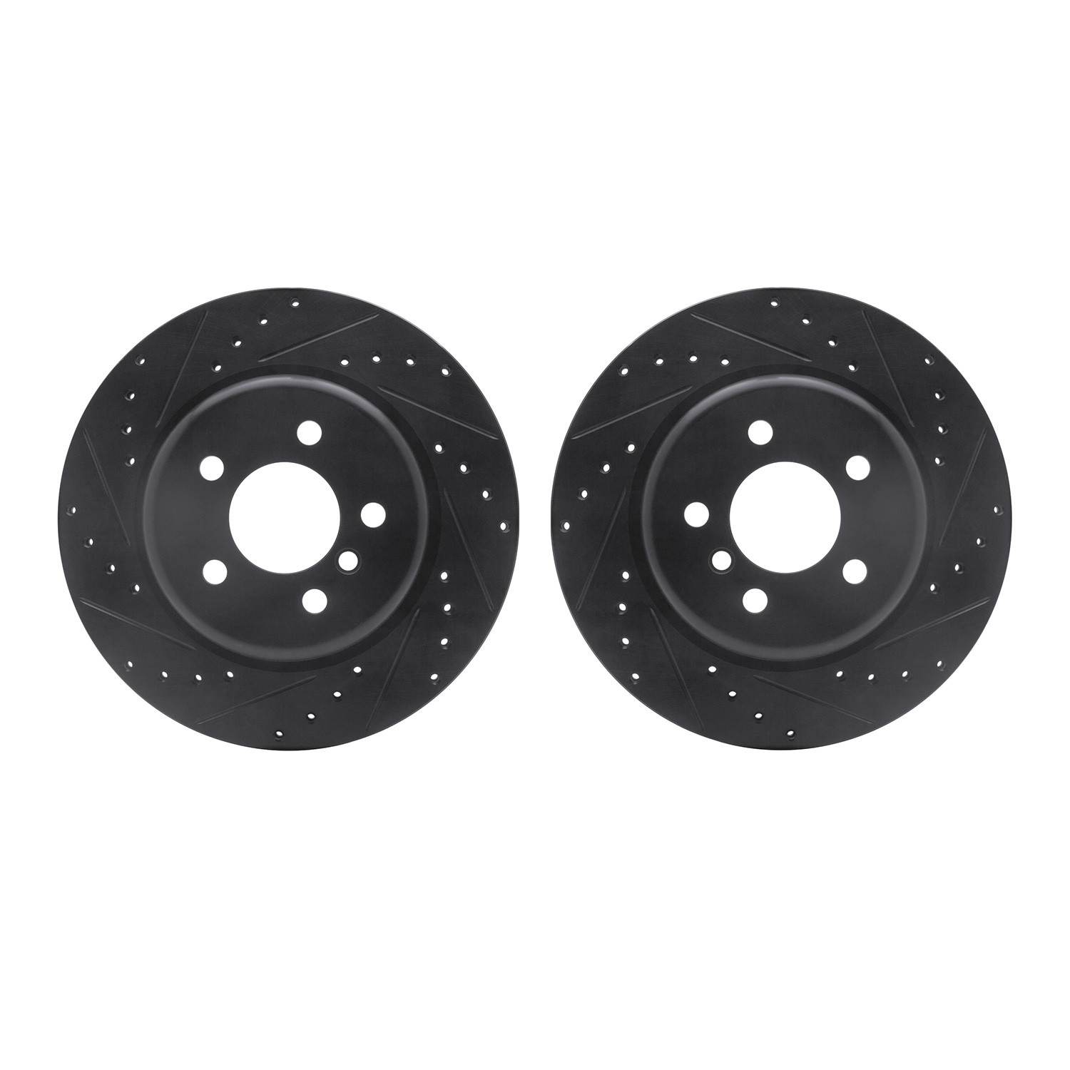 DYN 8002-31096 DFC Brake Rotors - Drilled & Slotted - Black