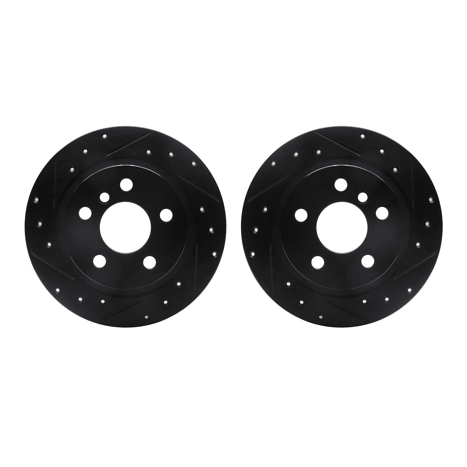 DYN 8002-32013 DFC Brake Rotors - Drilled & Slotted - Black