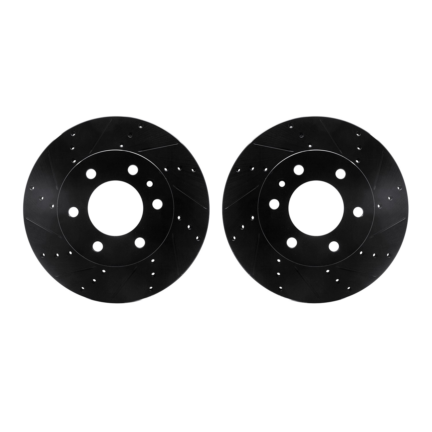 DYN 8002-40074 DFC Brake Rotors - Drilled & Slotted - Black
