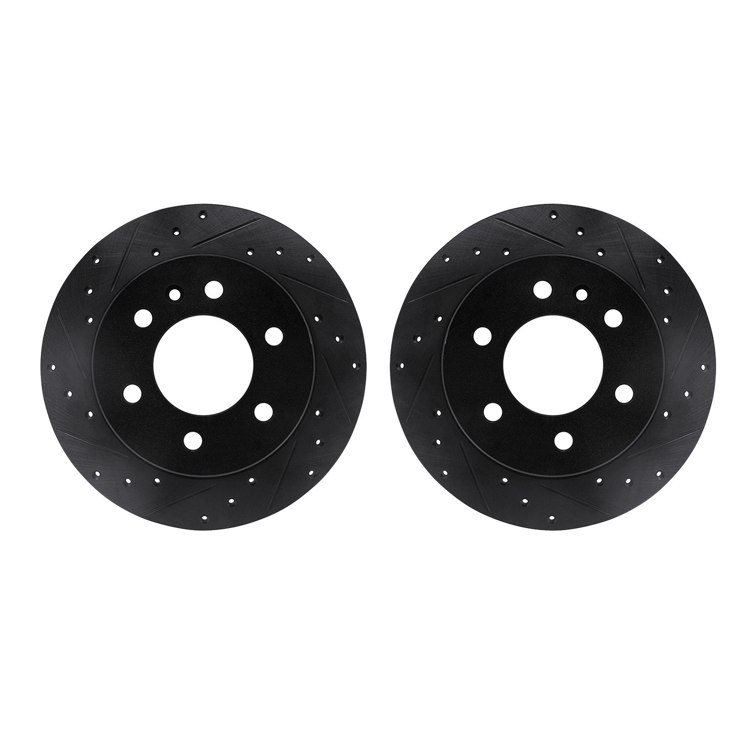 DYN 8002-40103 DFC Brake Rotors - Drilled & Slotted - Black
