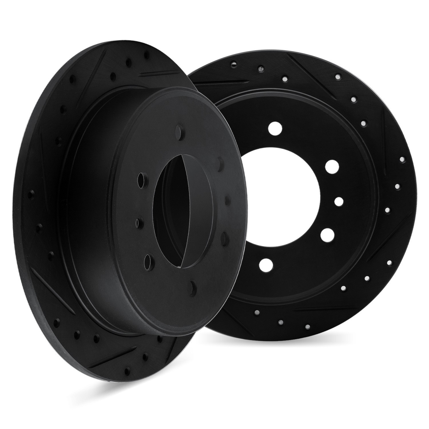 DYN 8002-40103 DFC Brake Rotors - Drilled & Slotted - Black - Image 2