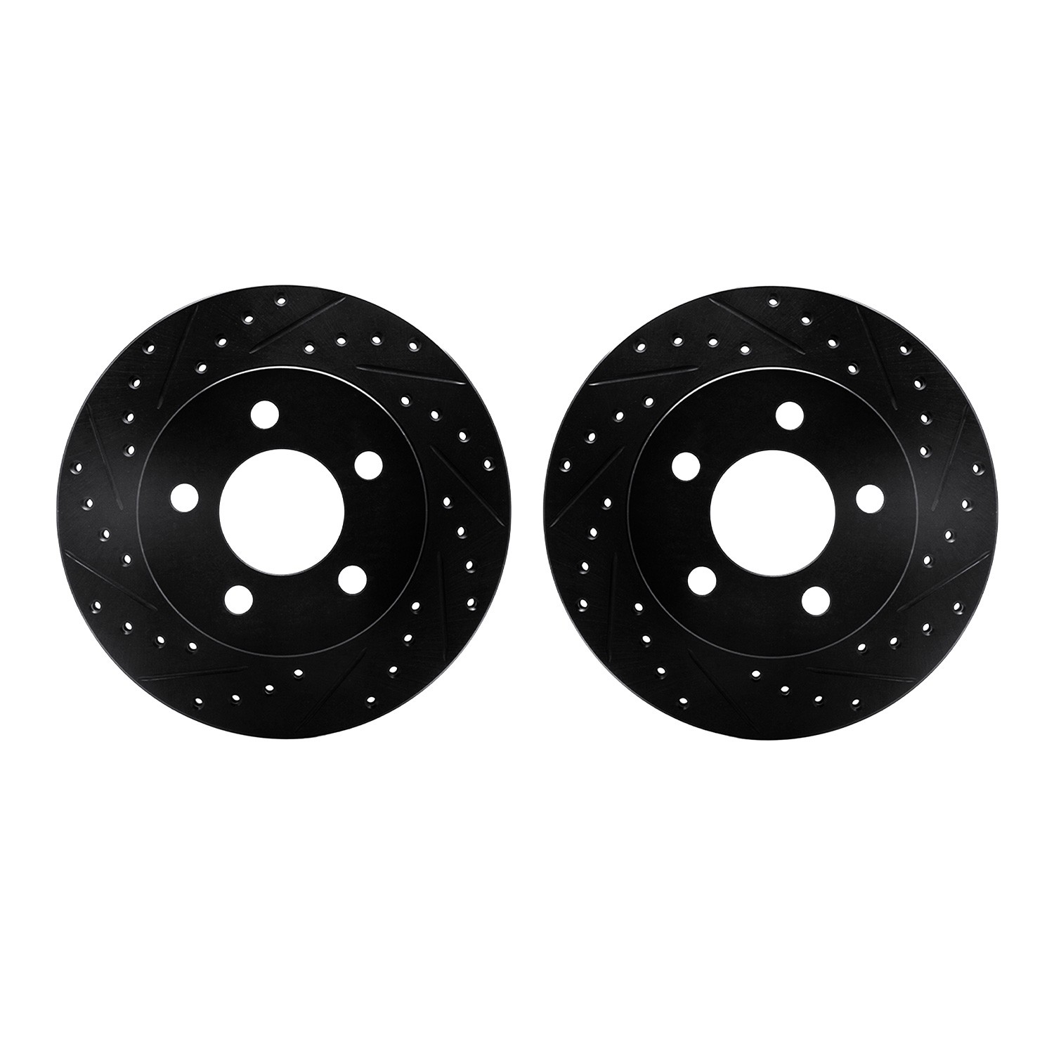 DYN 8002-42011 DFC Brake Rotors - Drilled & Slotted - Black