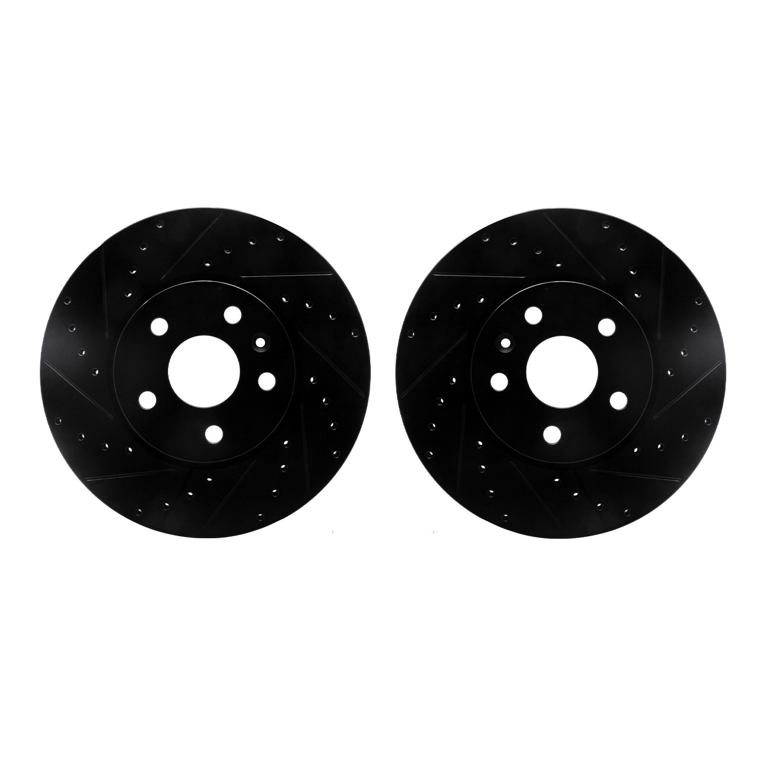 DYN 8002-45000 DFC Brake Rotors - Drilled & Slotted - Black