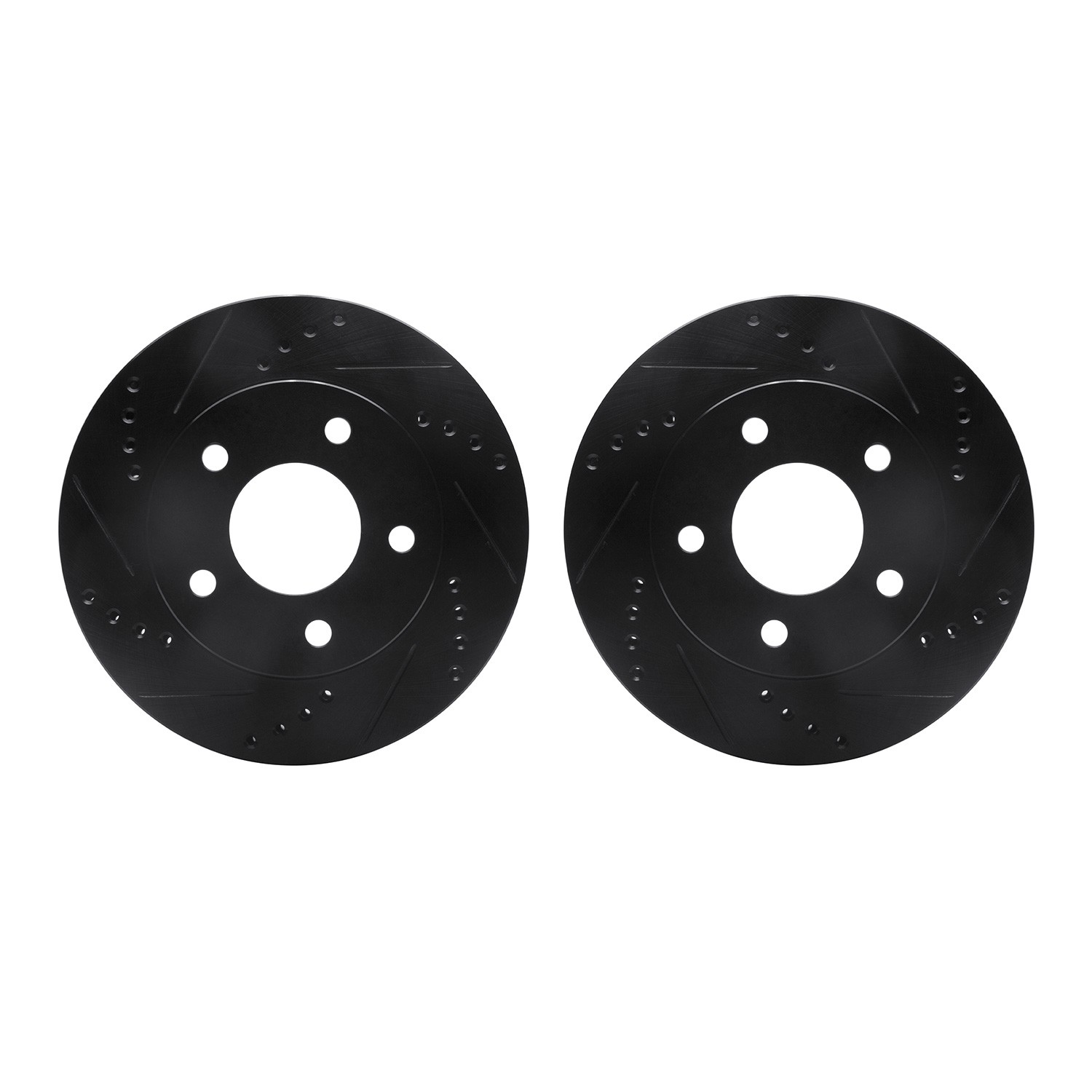 DYN 8002-45003 DFC Brake Rotors - Drilled & Slotted - Black