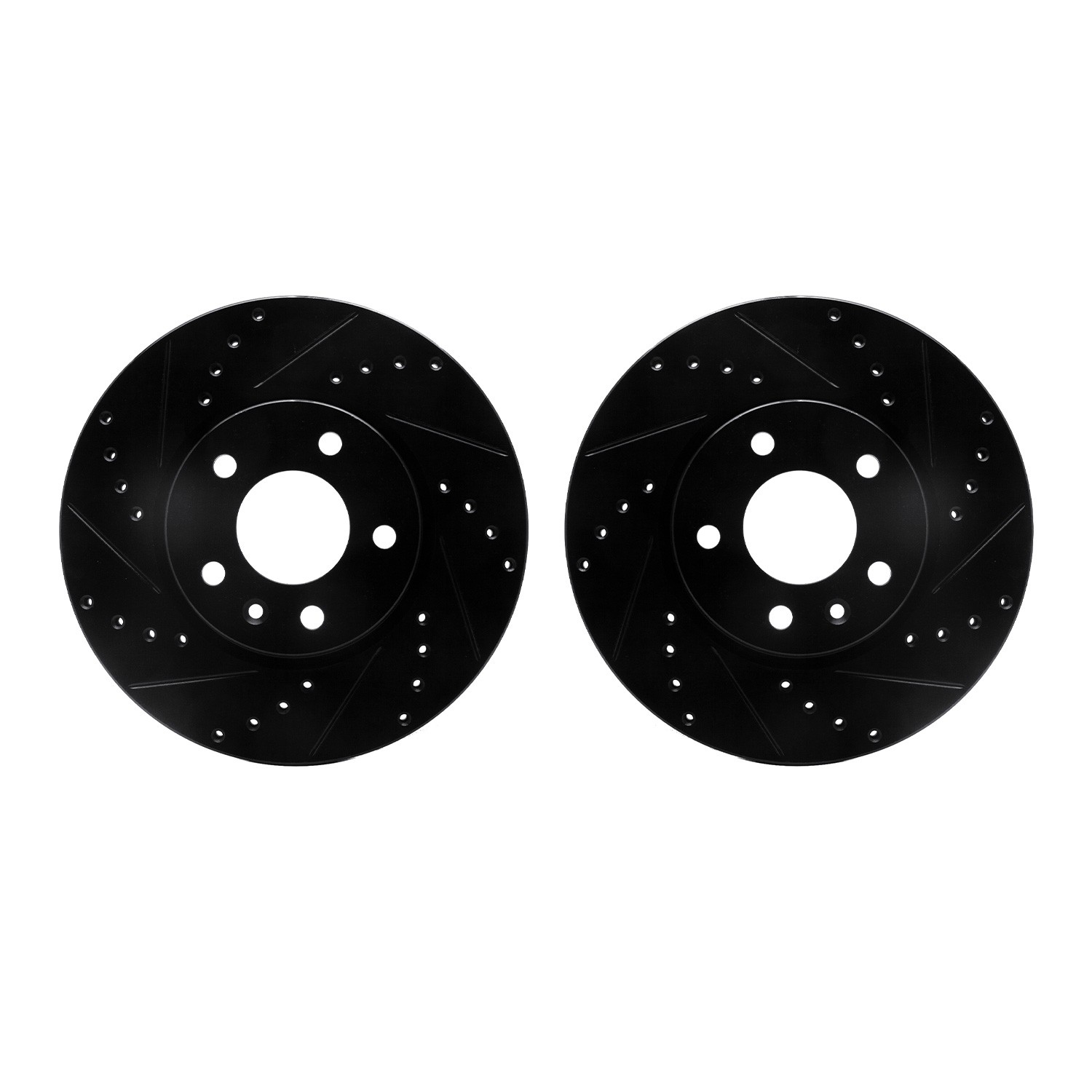 DYN 8002-45005 DFC Brake Rotors - Drilled & Slotted - Black