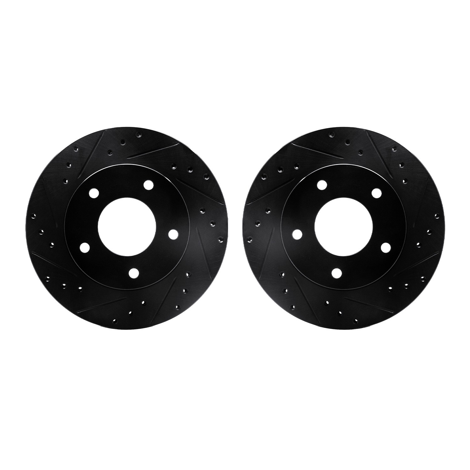 DYN 8002-45016 DFC Brake Rotors - Drilled & Slotted - Black