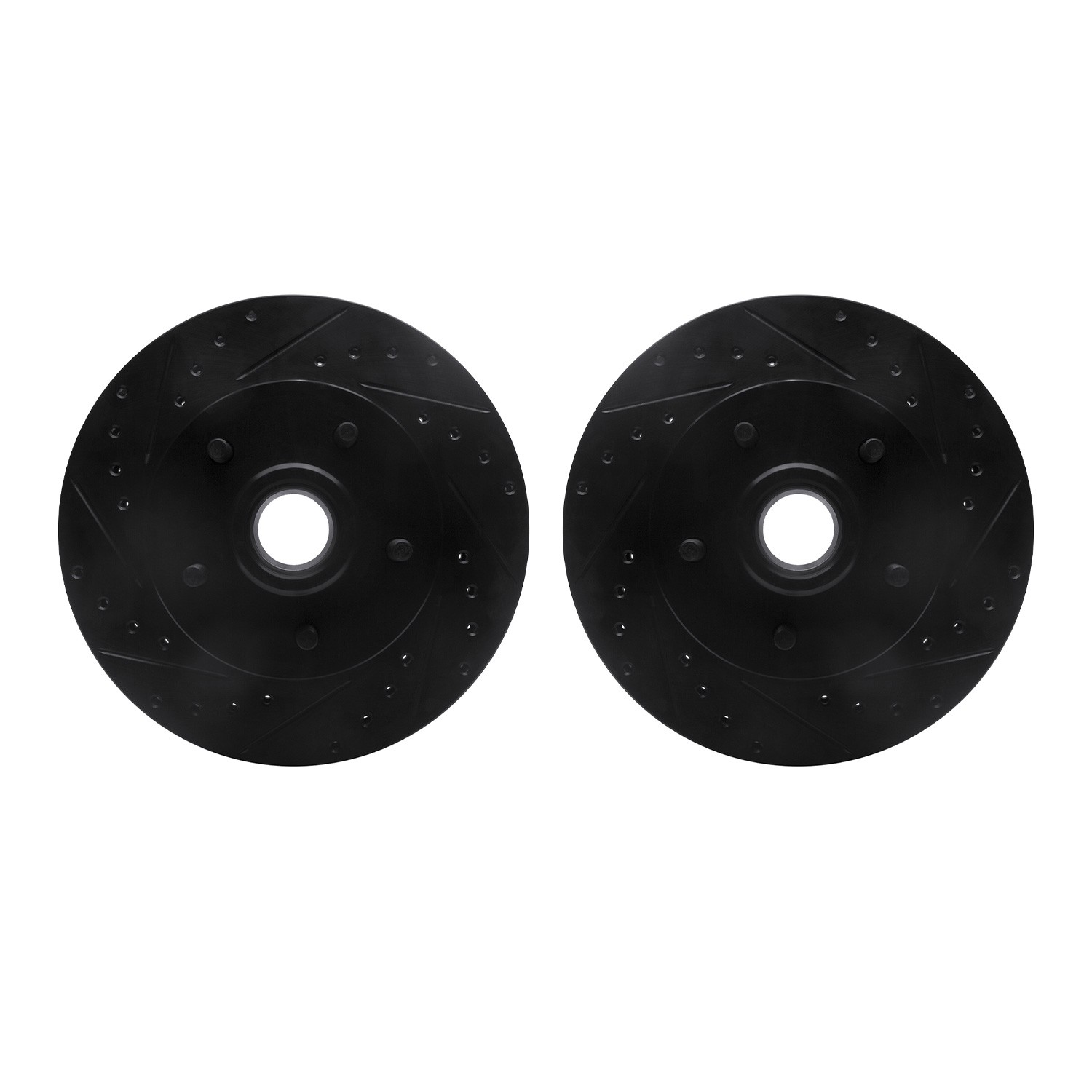 DYN 8002-47002 DFC Brake Rotors - Drilled & Slotted - Black