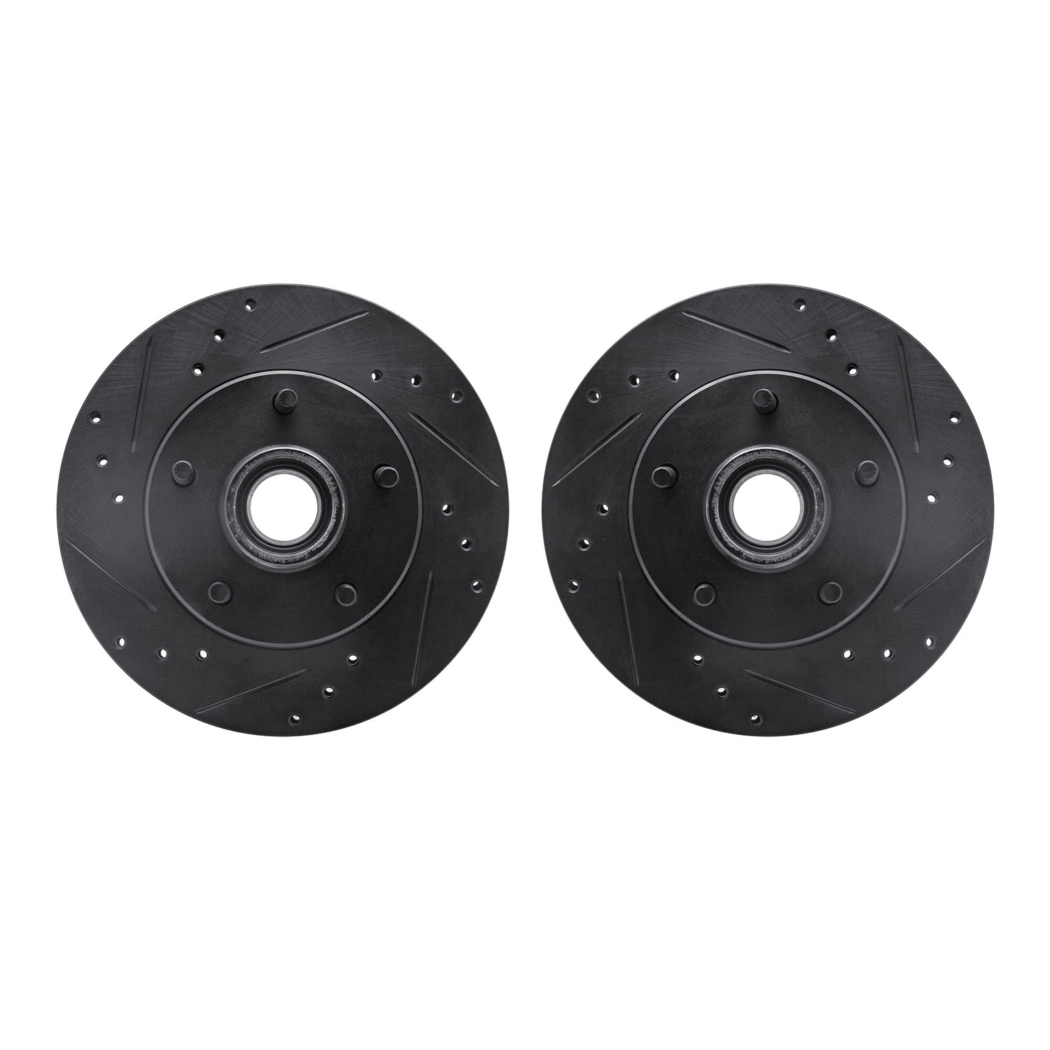 DYN 8002-47010 DFC Brake Rotors - Drilled & Slotted - Black