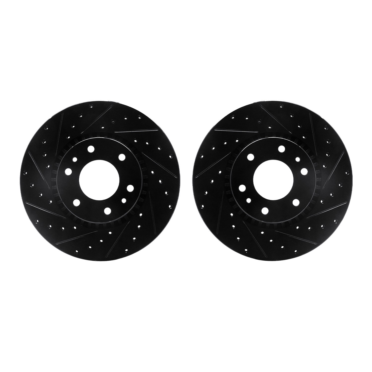 DYN 8002-48003 DFC Brake Rotors - Drilled & Slotted - Black