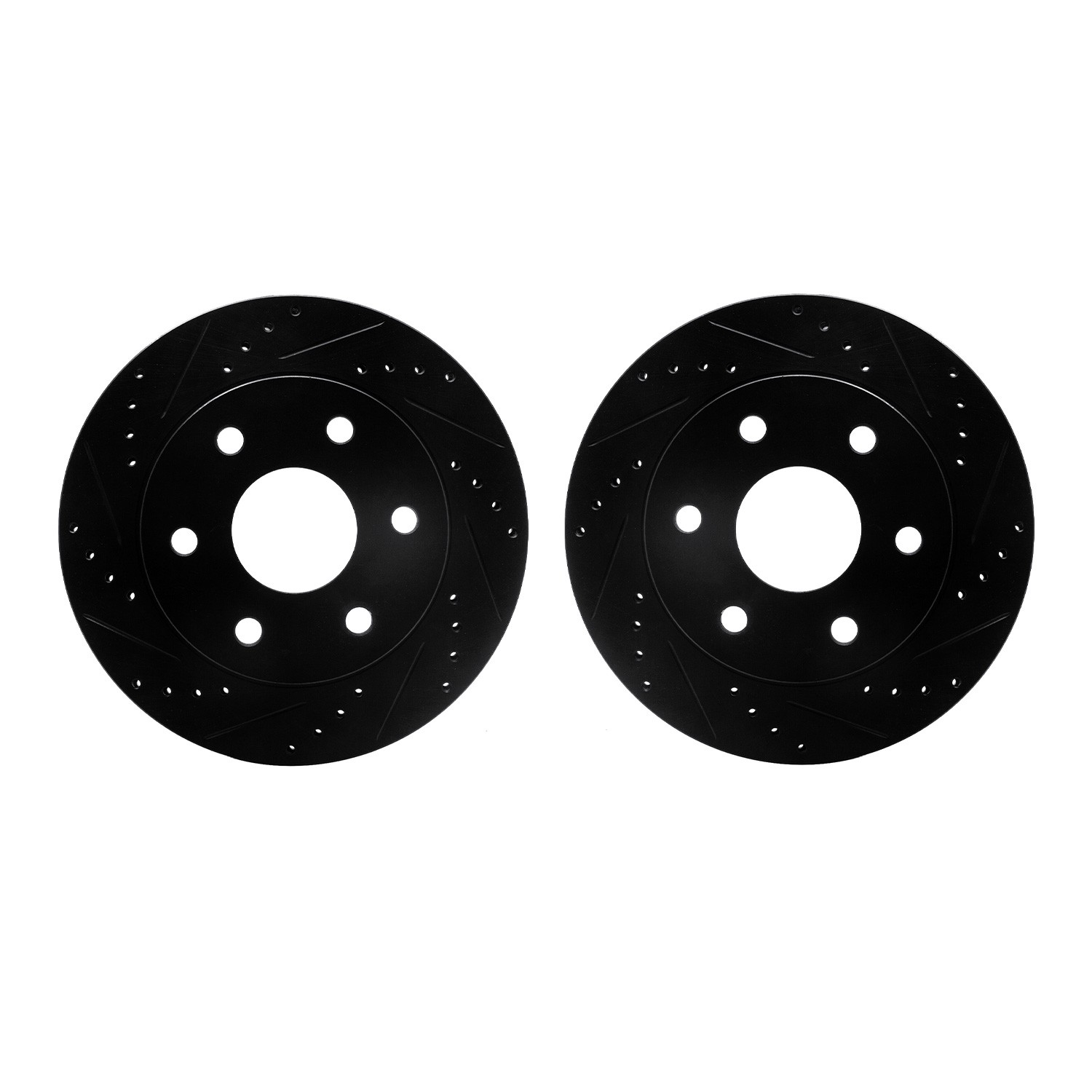 DYN 8002-48008 DFC Brake Rotors - Drilled & Slotted - Black