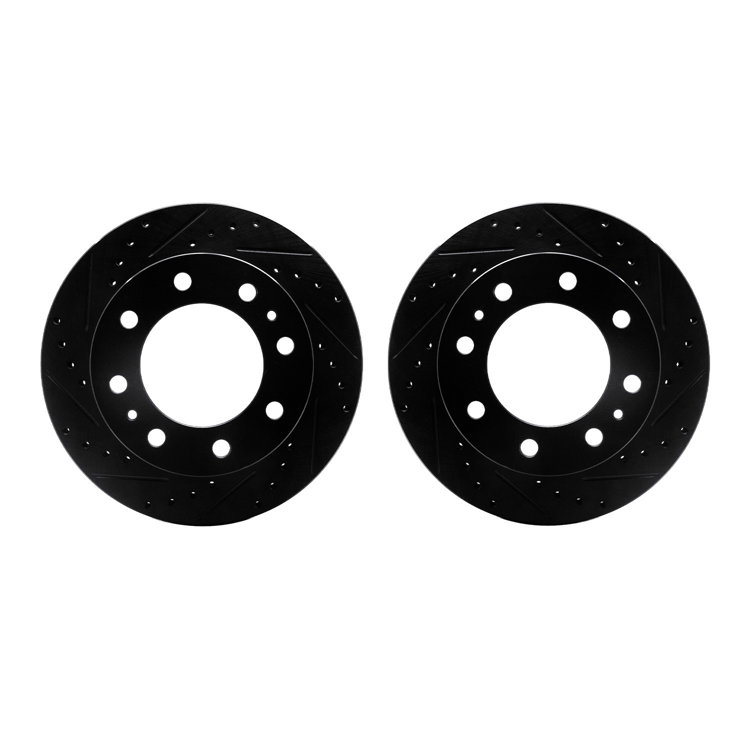 DYN 8002-48012 DFC Brake Rotors - Drilled & Slotted - Black