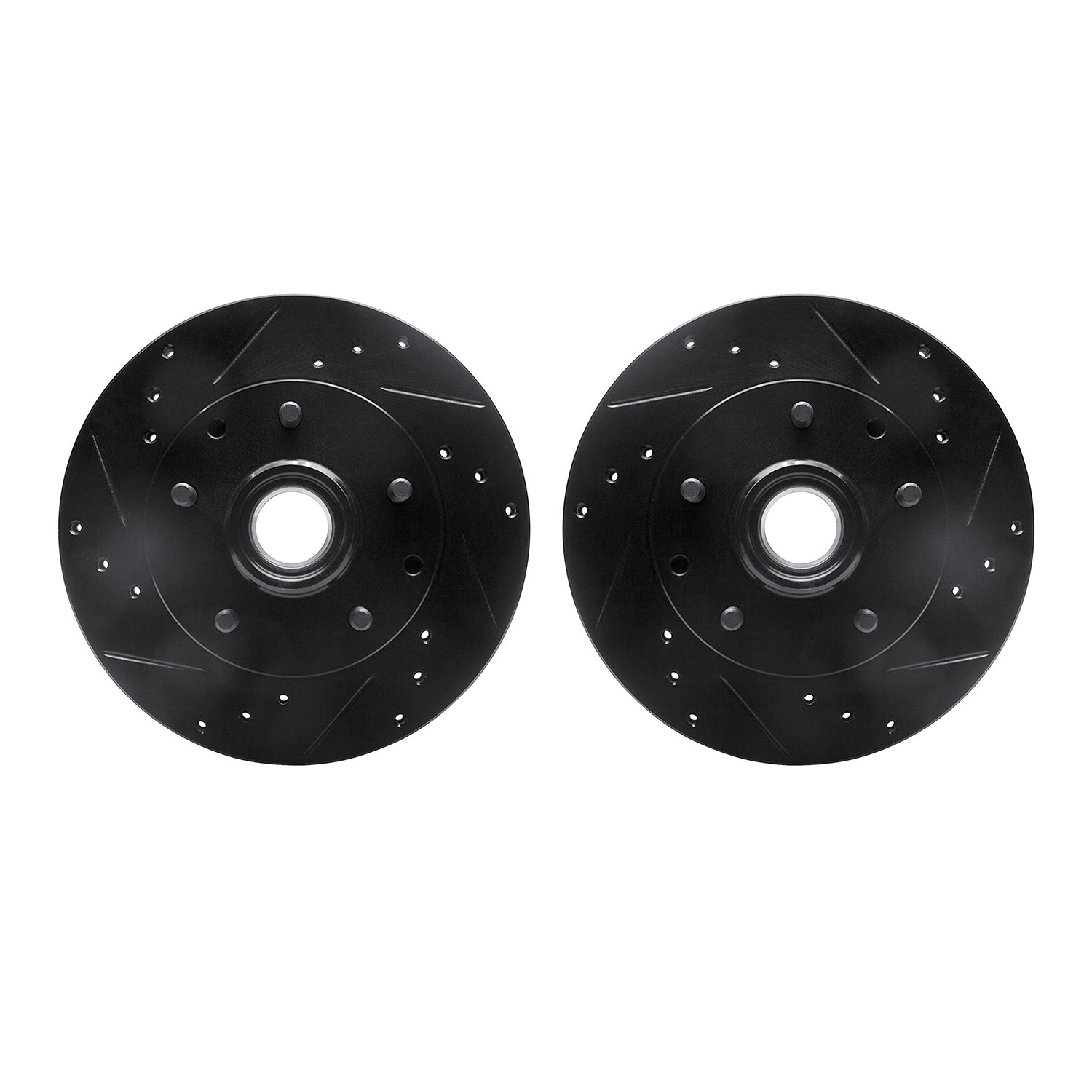 DYN 8002-48013 DFC Brake Rotors - Drilled & Slotted - Black