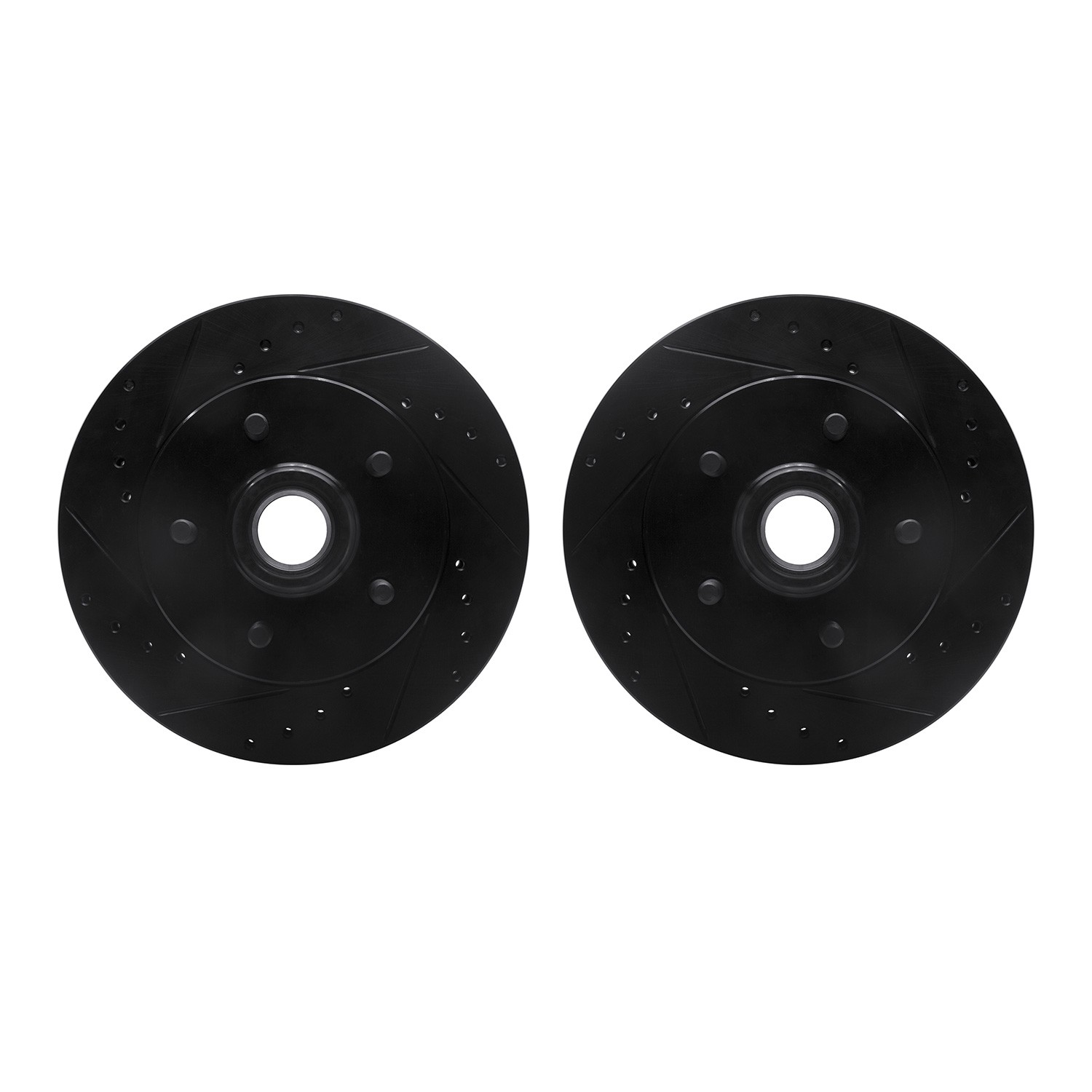DYN 8002-48017 DFC Brake Rotors - Drilled & Slotted - Black