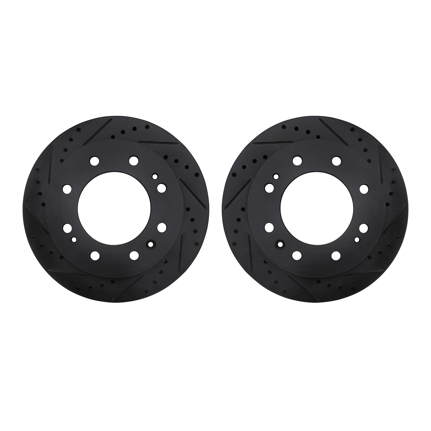 DYN 8002-48047 DFC Brake Rotors - Drilled & Slotted - Black