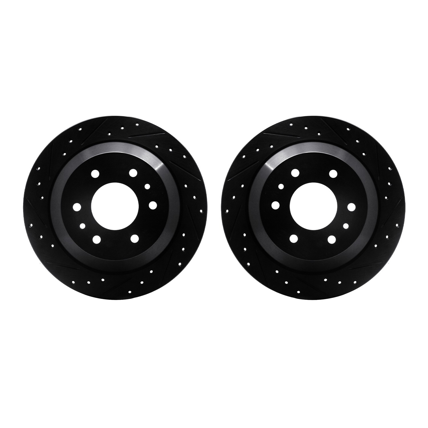 DYN 8002-48054 DFC Brake Rotors - Drilled & Slotted - Black
