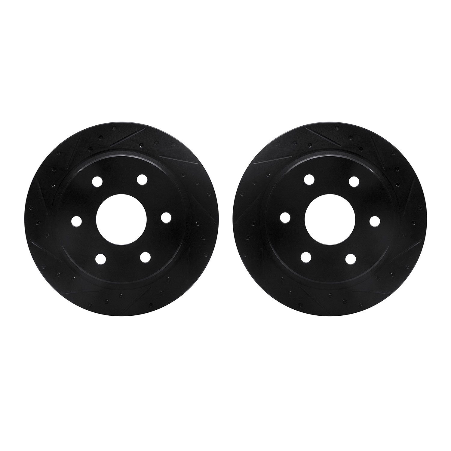 DYN 8002-48055 DFC Brake Rotors - Drilled & Slotted - Black