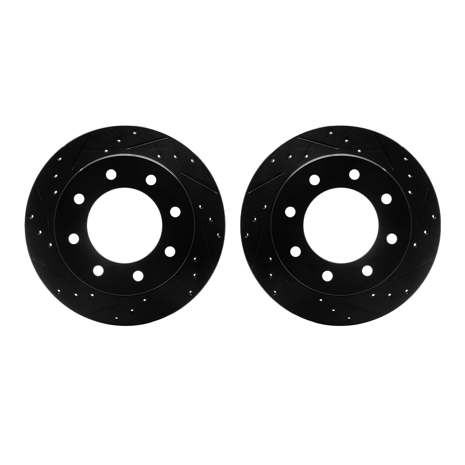 DYN 8002-48058 DFC Brake Rotors - Drilled & Slotted - Black