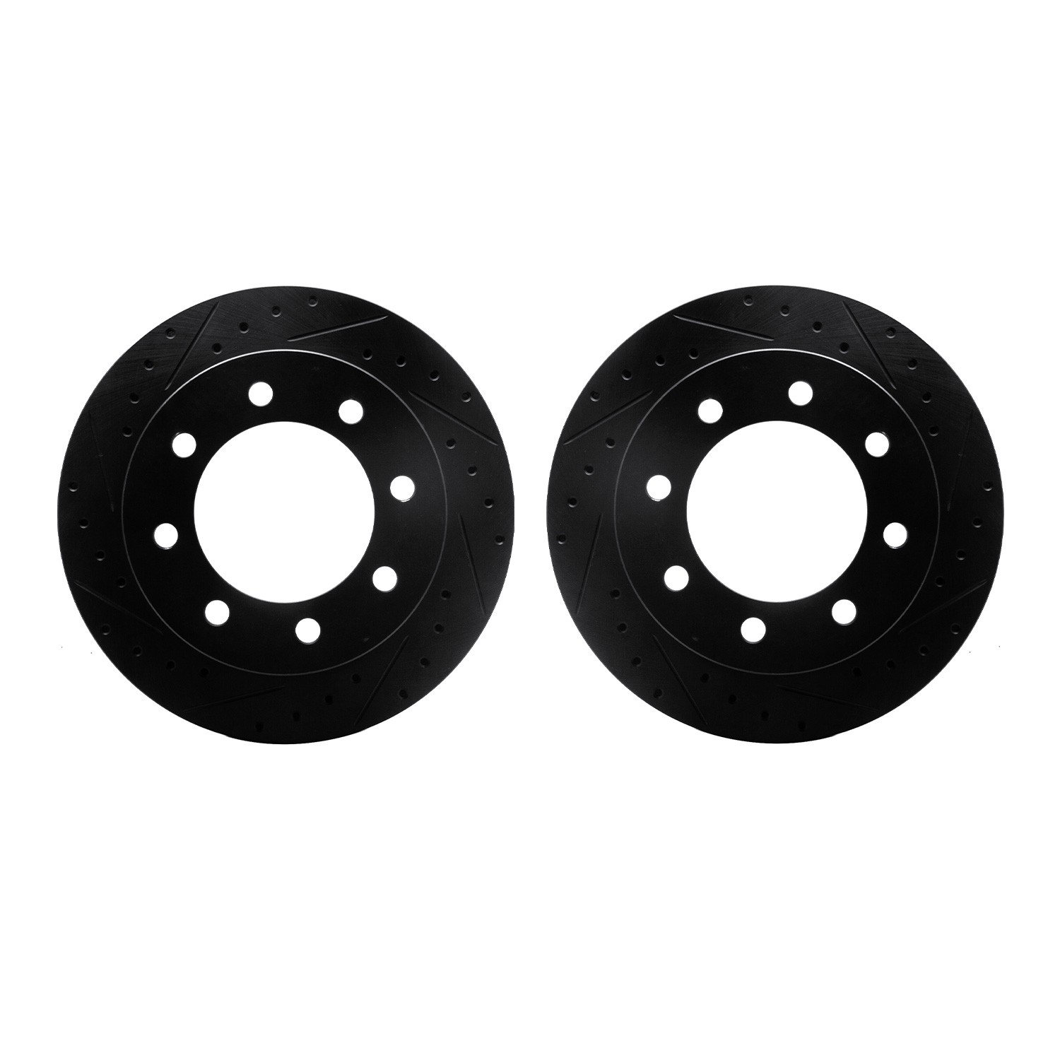 DYN 8002-48059 DFC Brake Rotors - Drilled & Slotted - Black