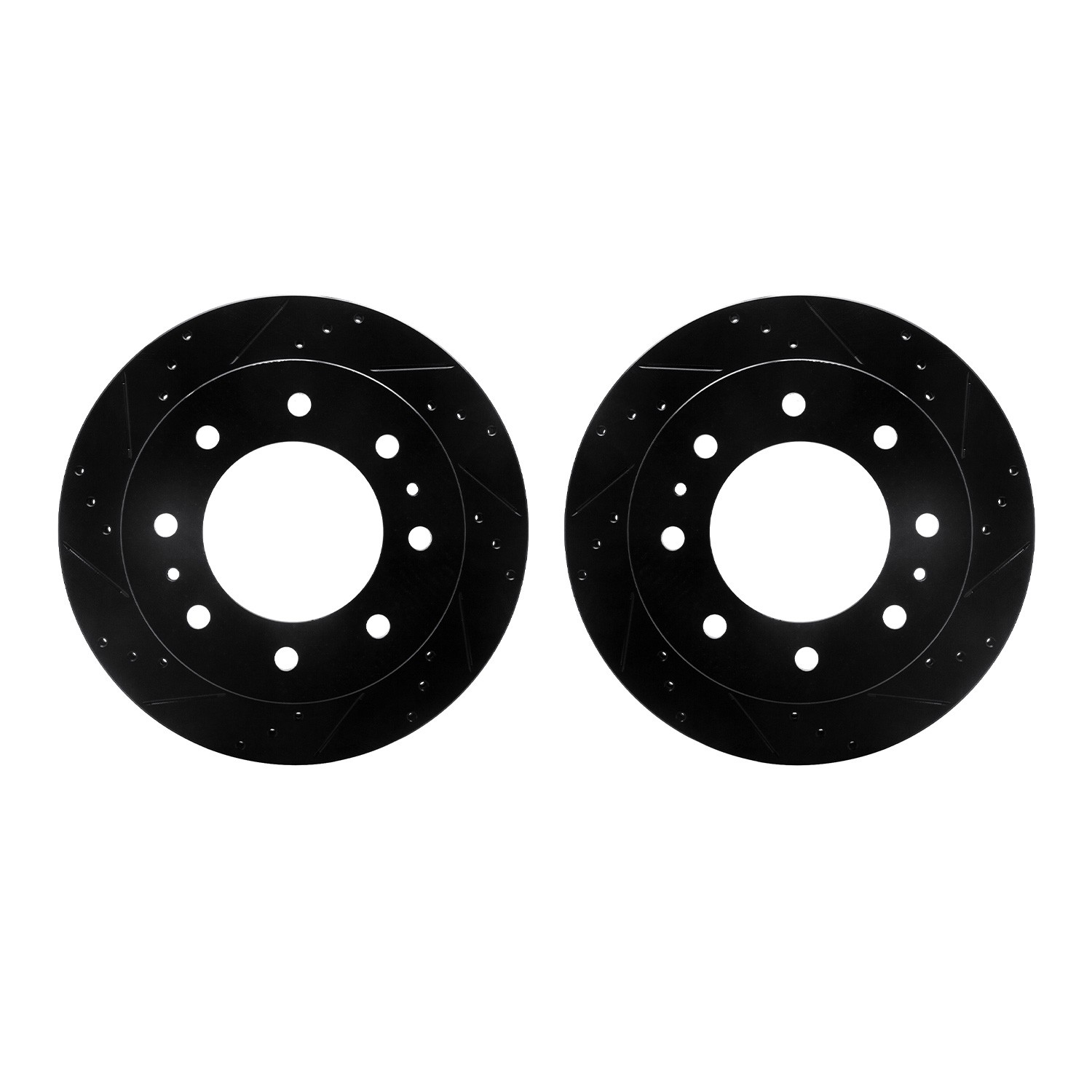DYN 8002-48069 DFC Brake Rotors - Drilled & Slotted - Black