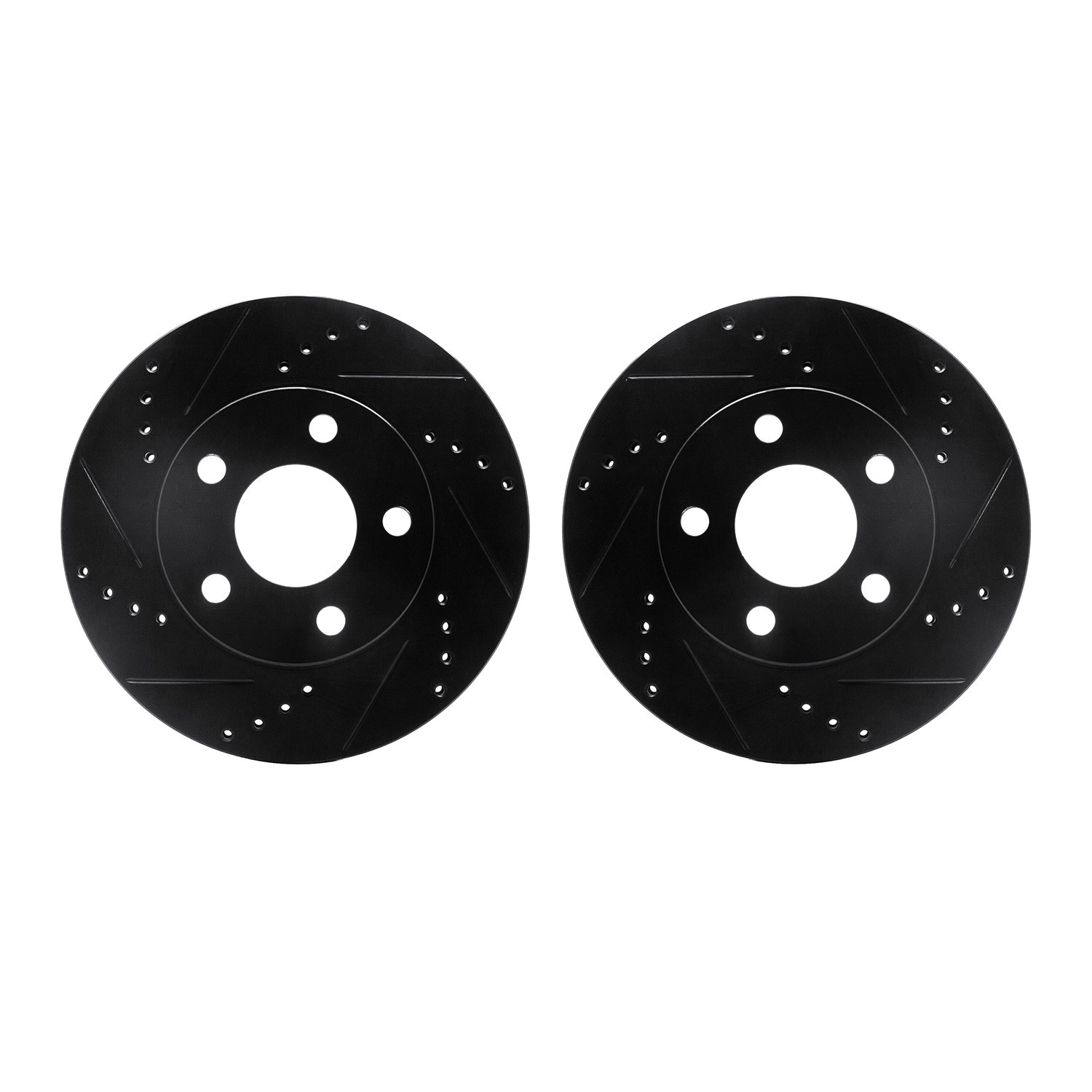 DYN 8002-52001 DFC Brake Rotors - Drilled & Slotted - Black