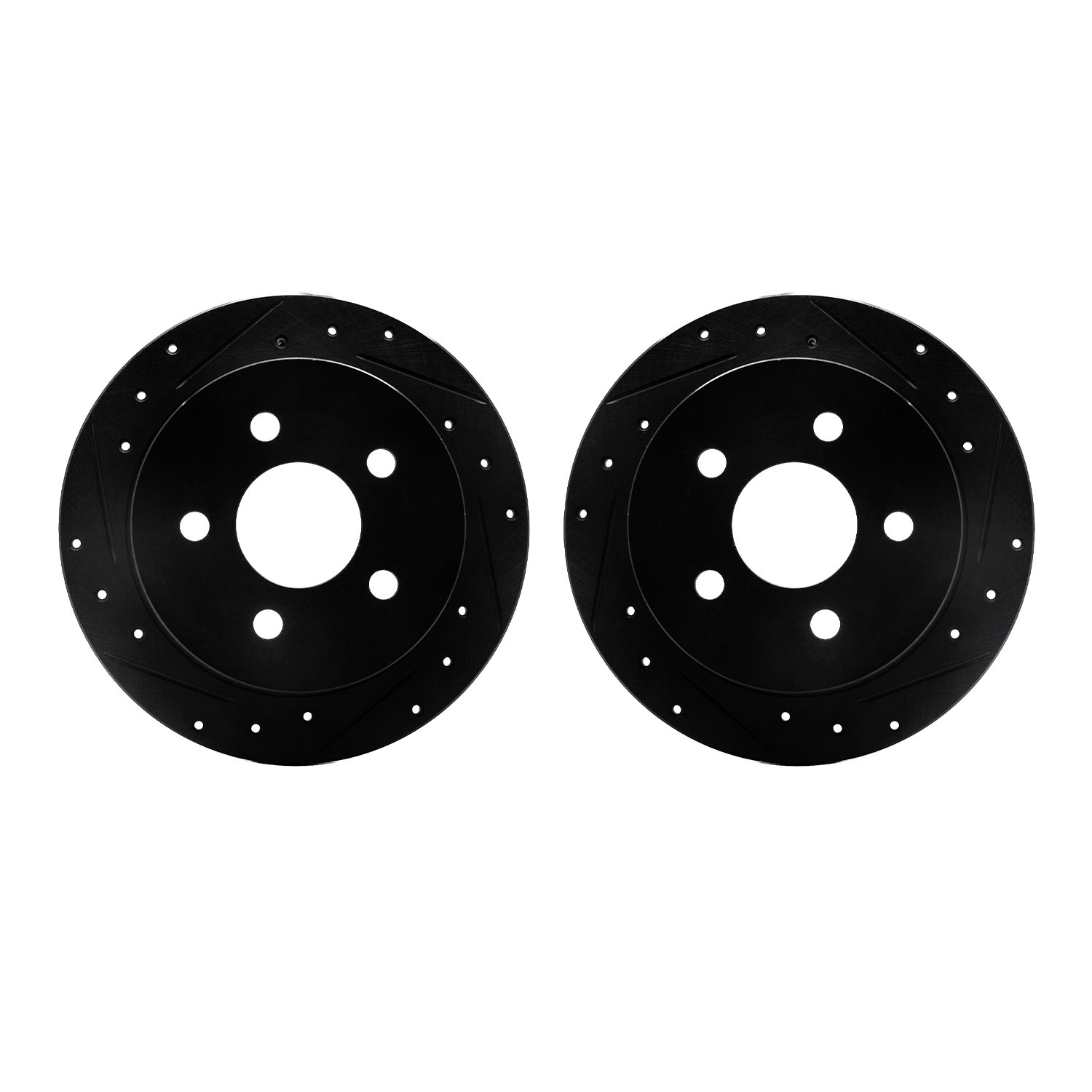 DYN 8002-52013 DFC Brake Rotors - Drilled & Slotted - Black