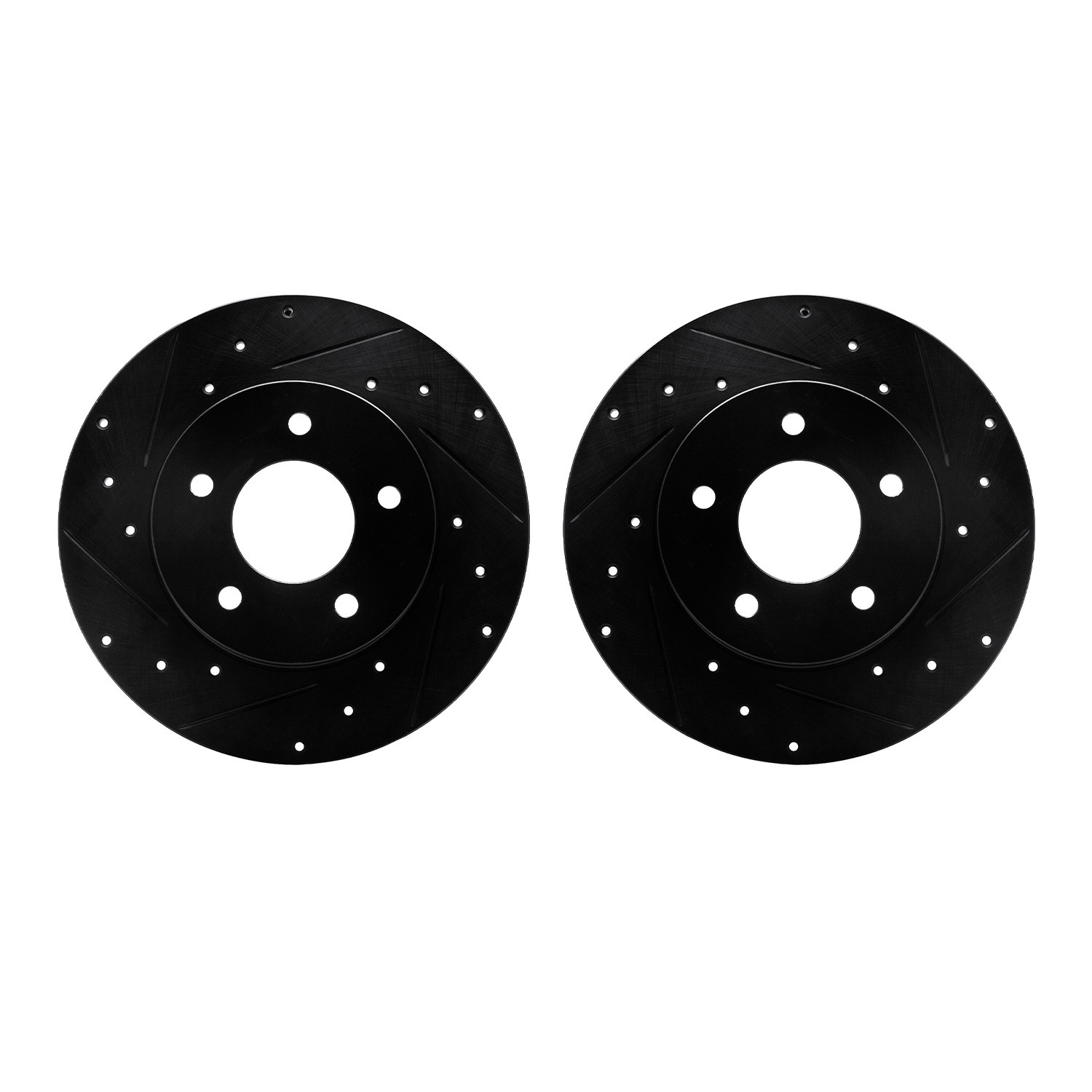 DYN 8002-52014 DFC Brake Rotors - Drilled & Slotted - Black