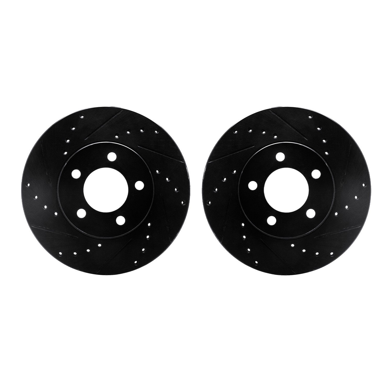DYN 8002-54172 DFC Brake Rotors - Drilled & Slotted - Black