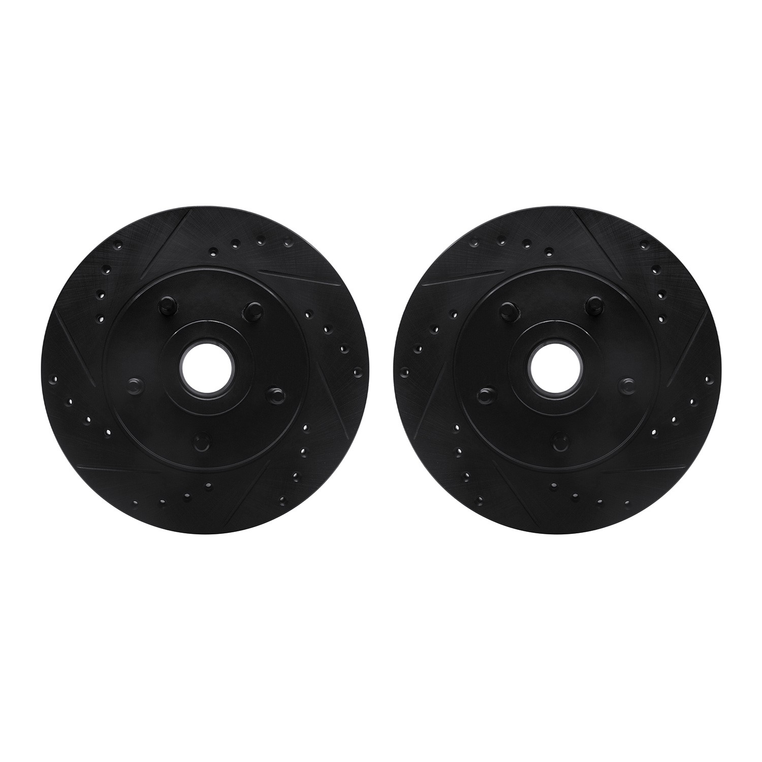 DYN 8002-56004 DFC Brake Rotors - Drilled & Slotted - Black