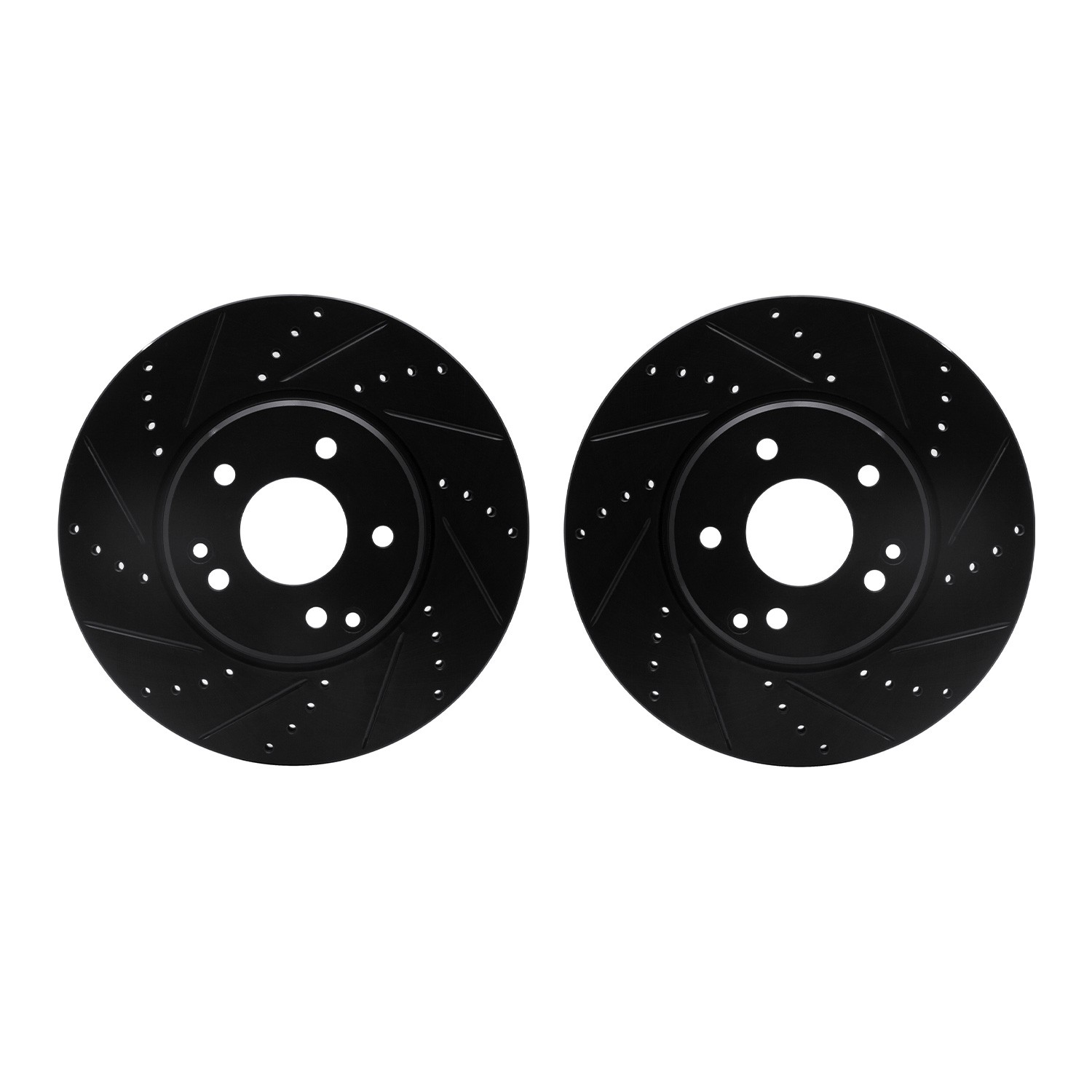 DYN 8002-63000 DFC Brake Rotors - Drilled & Slotted - Black