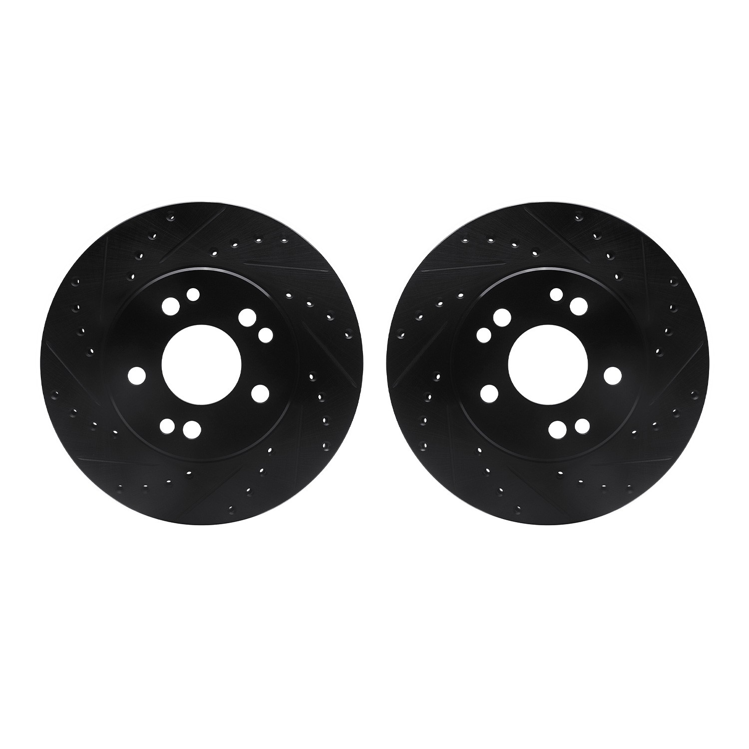 DYN 8002-63006 DFC Brake Rotors - Drilled & Slotted - Black