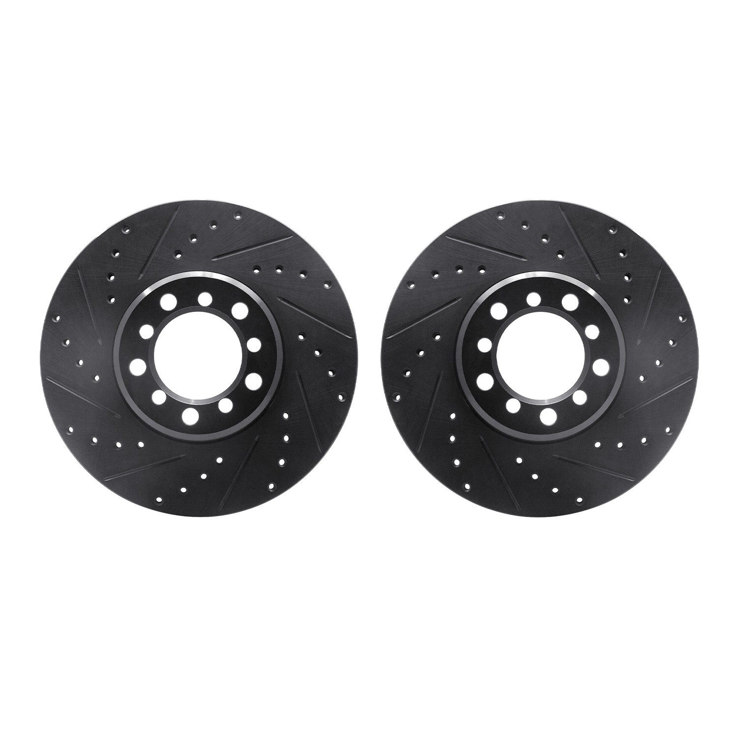DYN 8002-63016 DFC Brake Rotors - Drilled & Slotted - Black