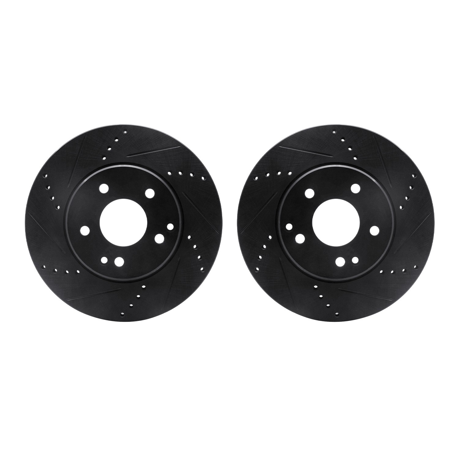 DYN 8002-63030 DFC Brake Rotors - Drilled & Slotted - Black