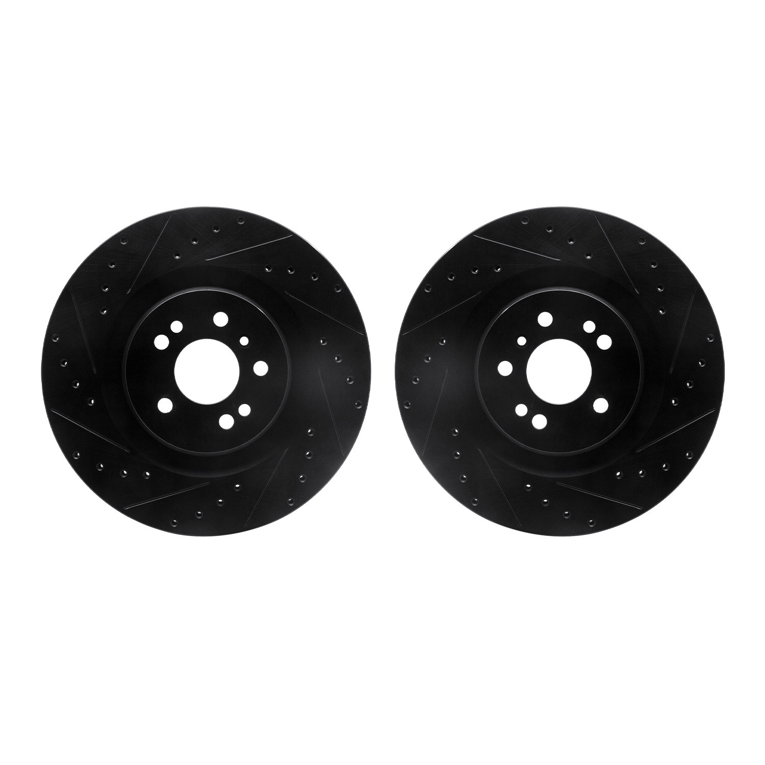 DYN 8002-63063 DFC Brake Rotors - Drilled & Slotted - Black