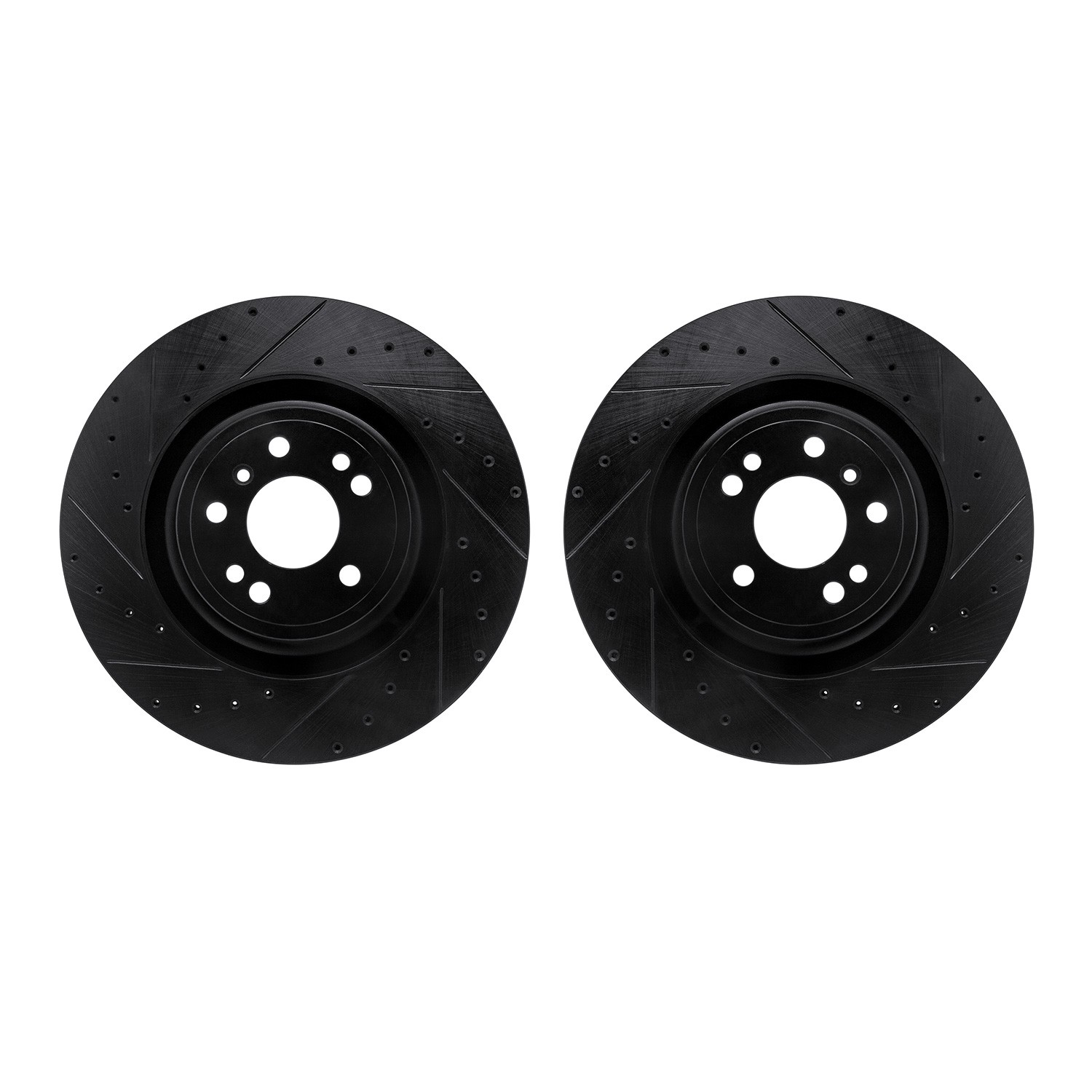 DYN 8002-63065 DFC Brake Rotors - Drilled & Slotted - Black