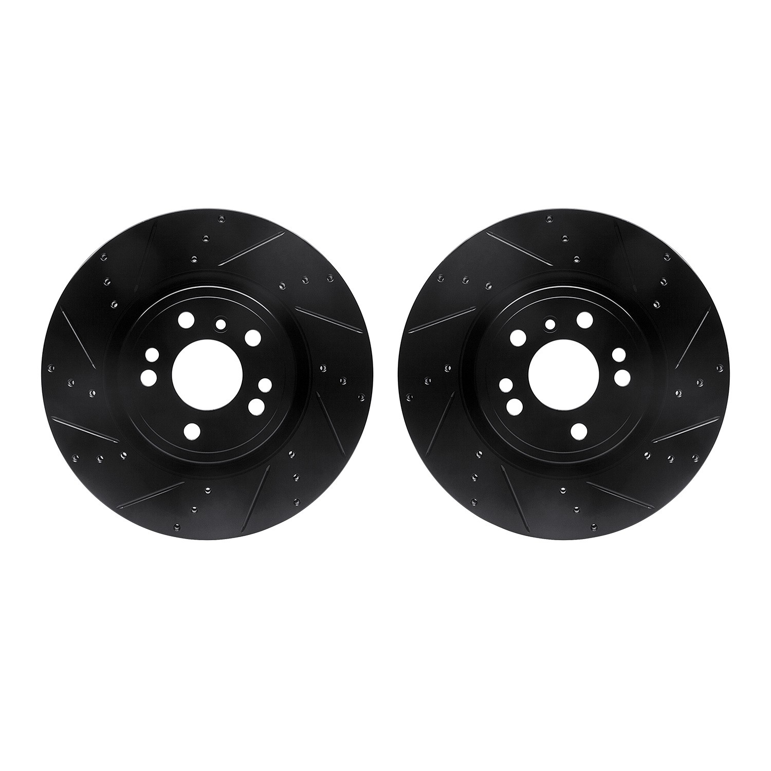 DYN 8002-63067 DFC Brake Rotors - Drilled & Slotted - Black