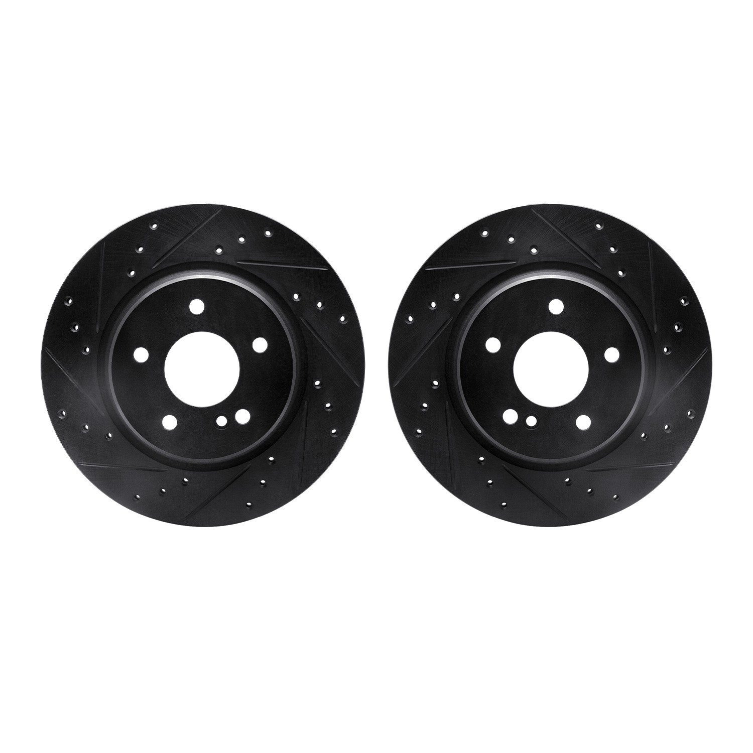 DYN 8002-63081 DFC Brake Rotors - Drilled & Slotted - Black
