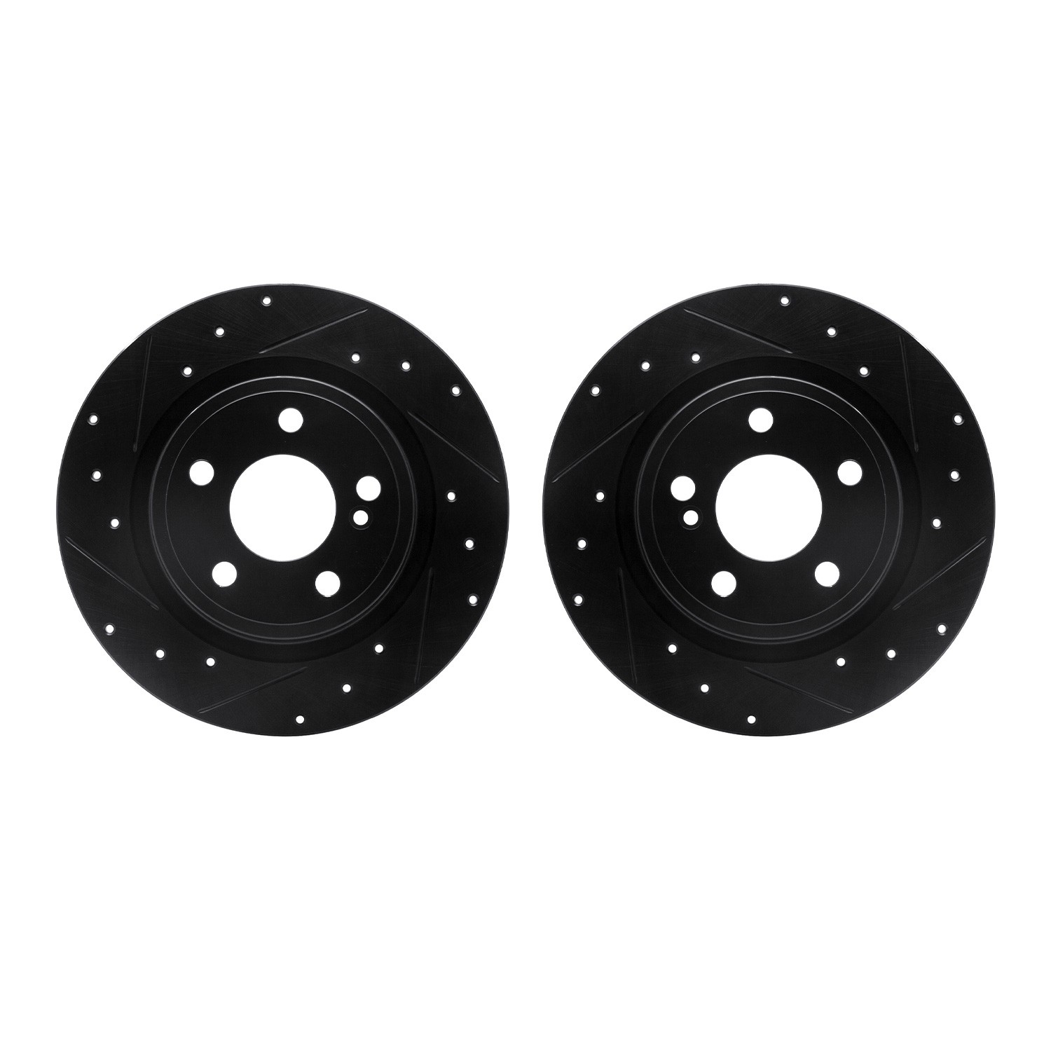 DYN 8002-63085 DFC Brake Rotors - Drilled & Slotted - Black