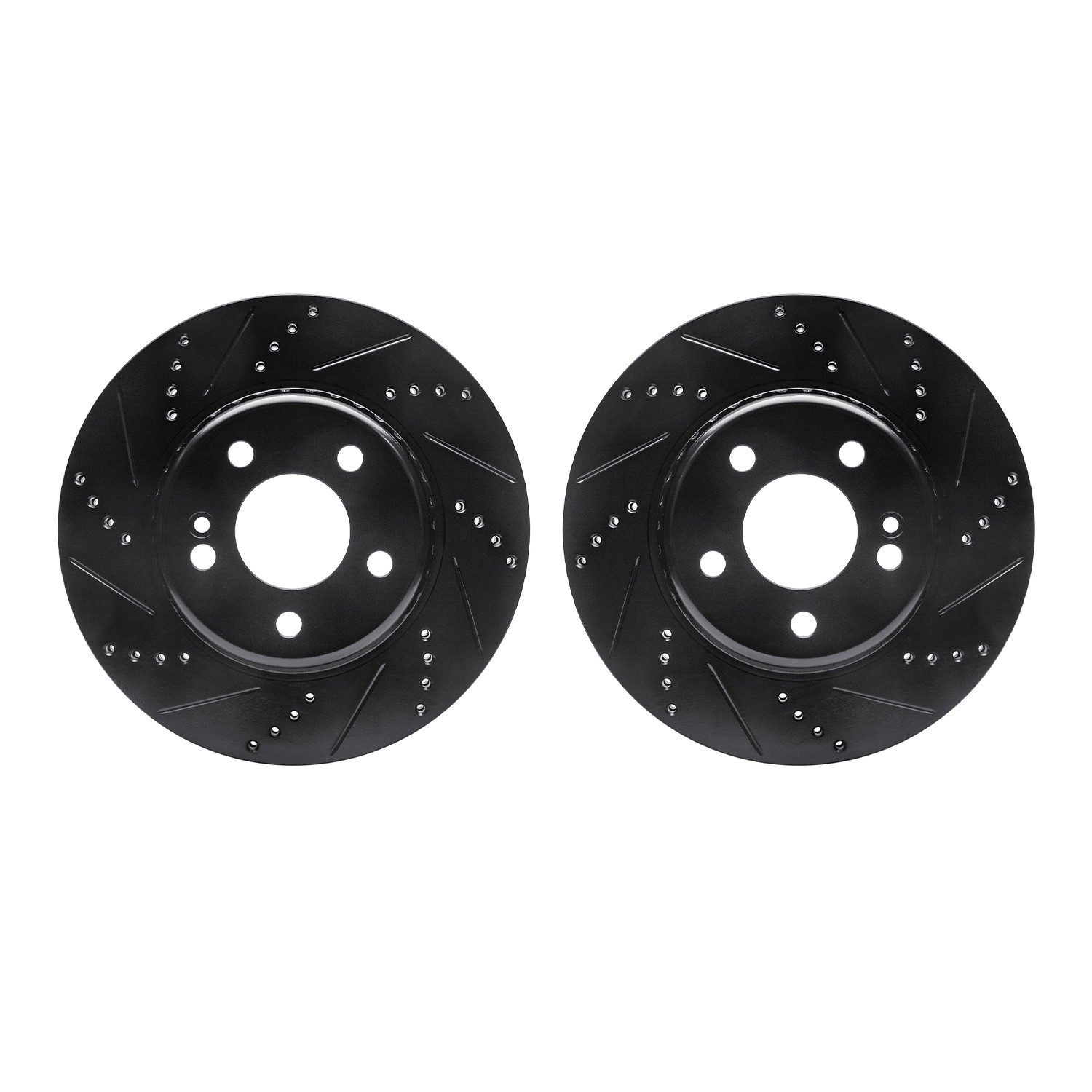 DYN 8002-63102 DFC Brake Rotors - Drilled & Slotted - Black