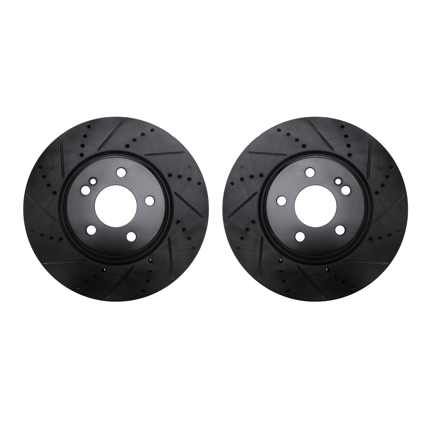 DYN 8002-63103 DFC Brake Rotors - Drilled & Slotted - Black