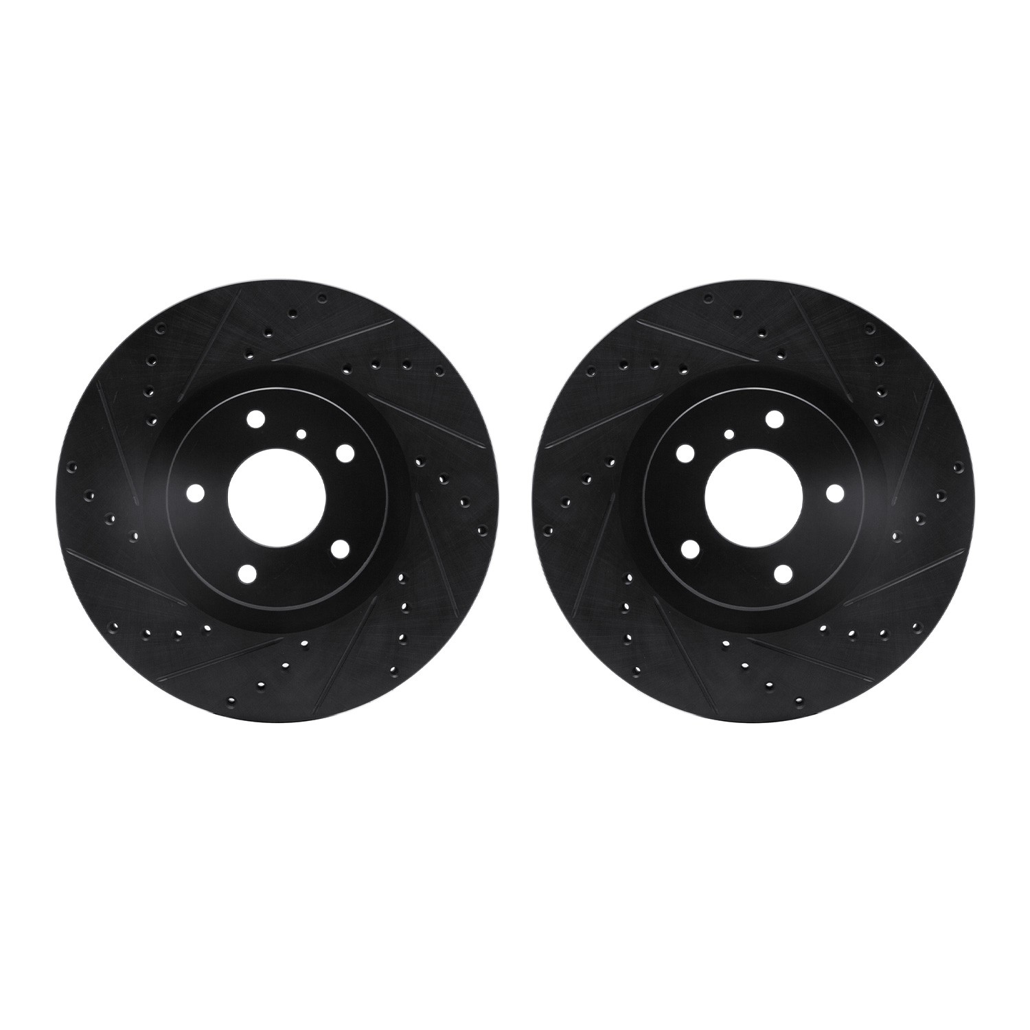 DYN 8002-67001 DFC Brake Rotors - Drilled & Slotted - Black
