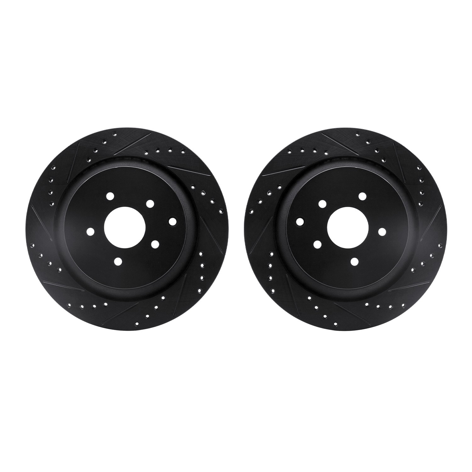 DYN 8002-68010 DFC Brake Rotors - Drilled & Slotted - Black