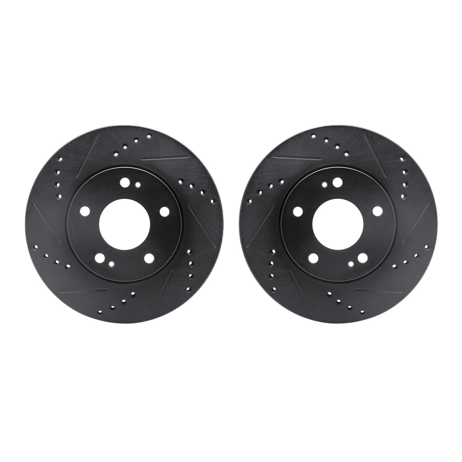 DYN 8002-72003 DFC Brake Rotors - Drilled & Slotted - Black