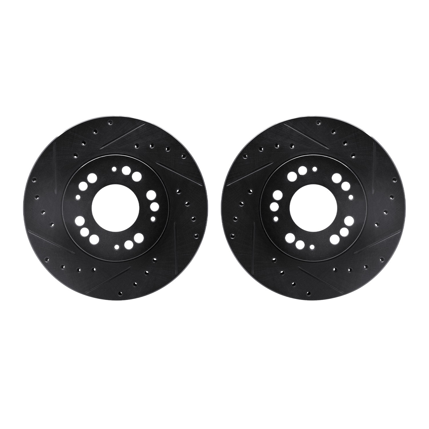 DYN 8002-72020 DFC Brake Rotors - Drilled & Slotted - Black