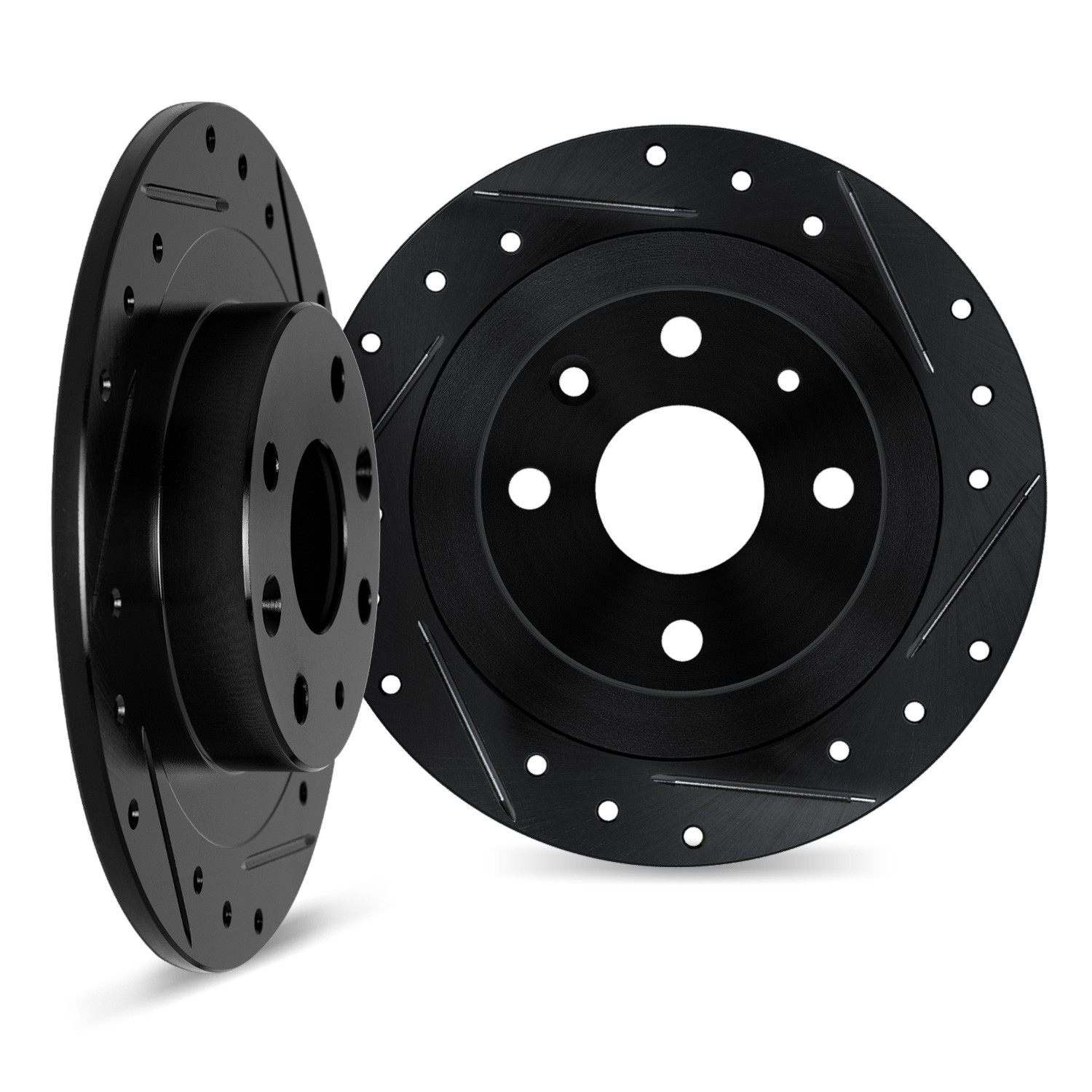 DYN 8002-72045 DFC Brake Rotors - Drilled & Slotted - Black - Image 2